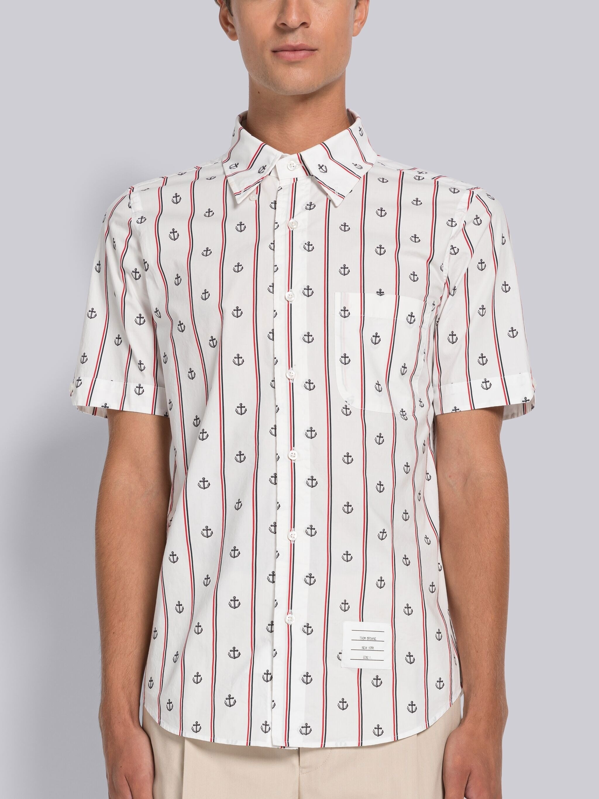 Anchor Print Poplin Short Sleeve Shirt - 3