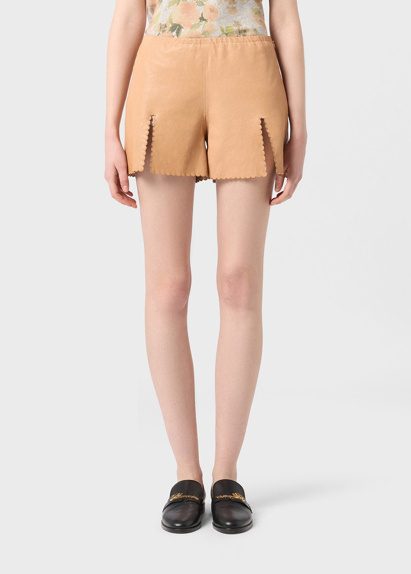 LEATHER SHORTS WITH VENTS 3