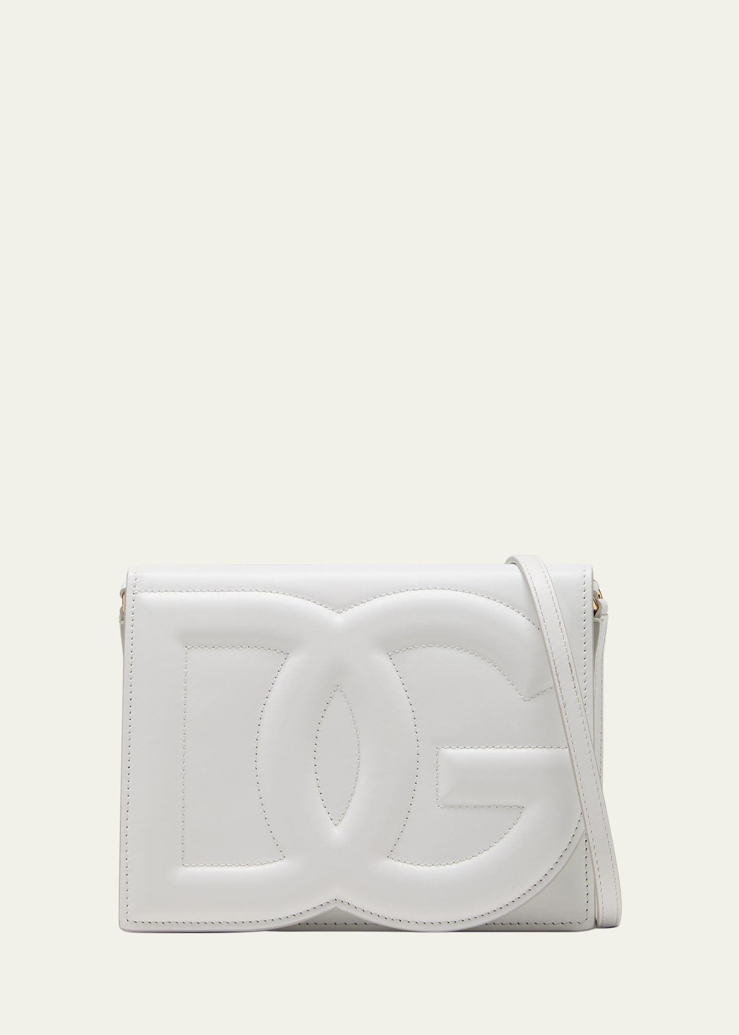 DG Logo Flap Leather Shoulder Bag - 1