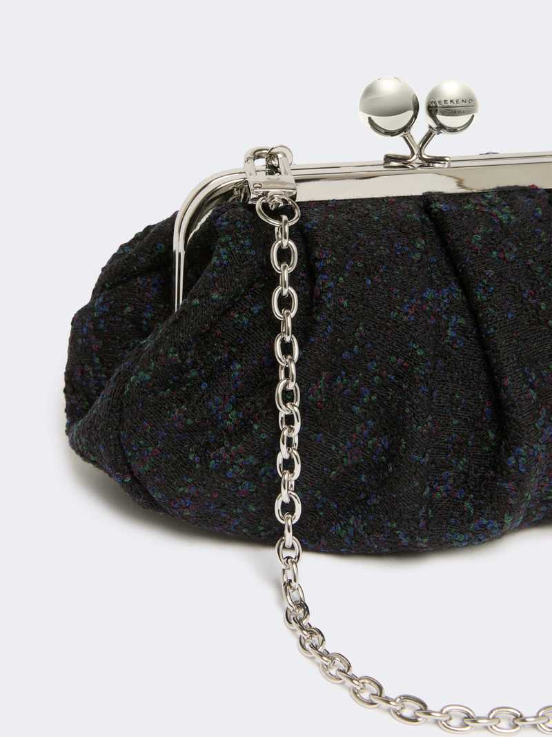 ACCENNI Small wool bouclé Pasticcino Bag - BLACK 3