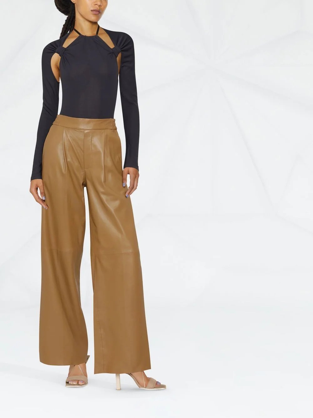 knotted cut-out bodysuit - 2