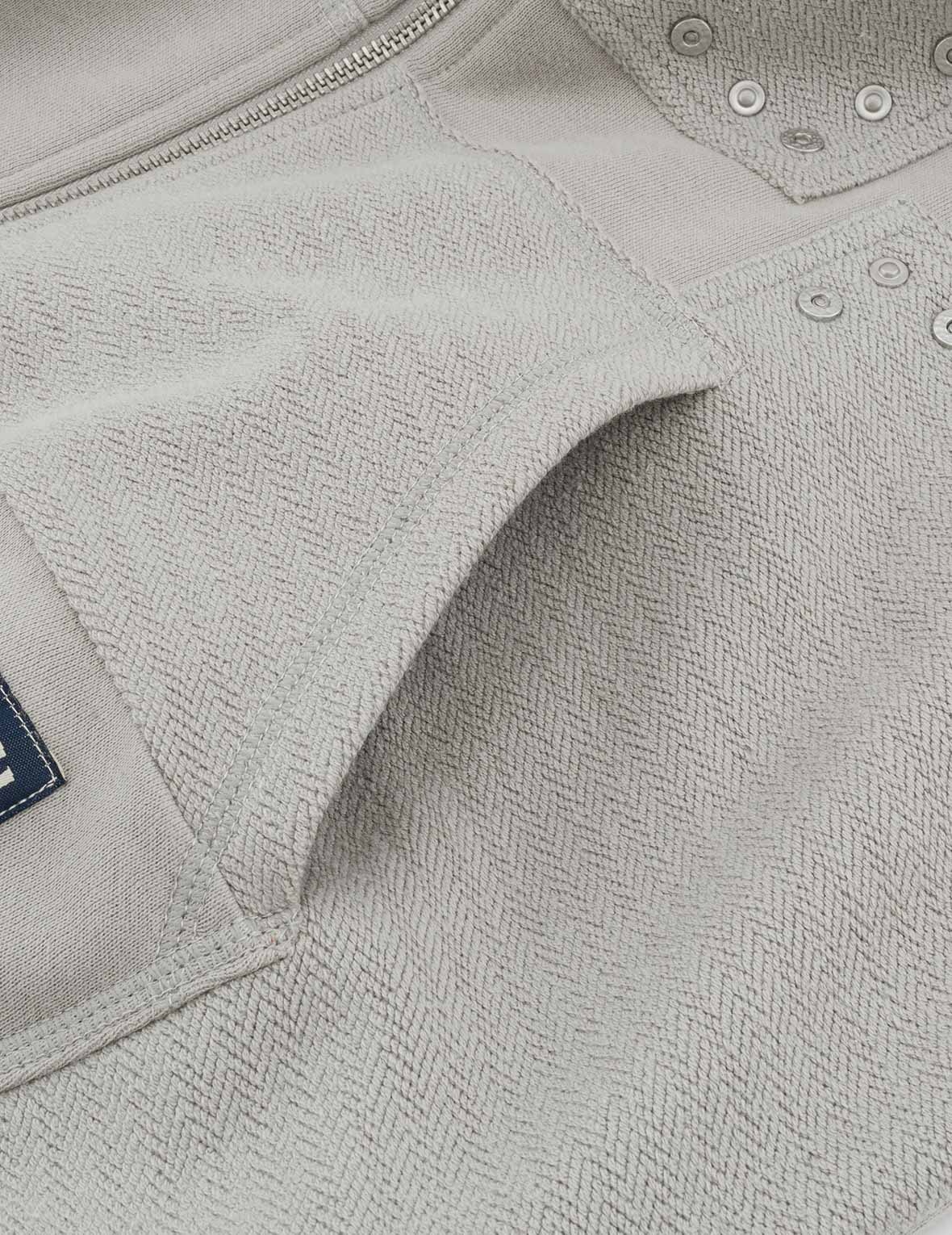 Seagull Embroidery and Fabric Blocking Relax Fit Hoodie - 10