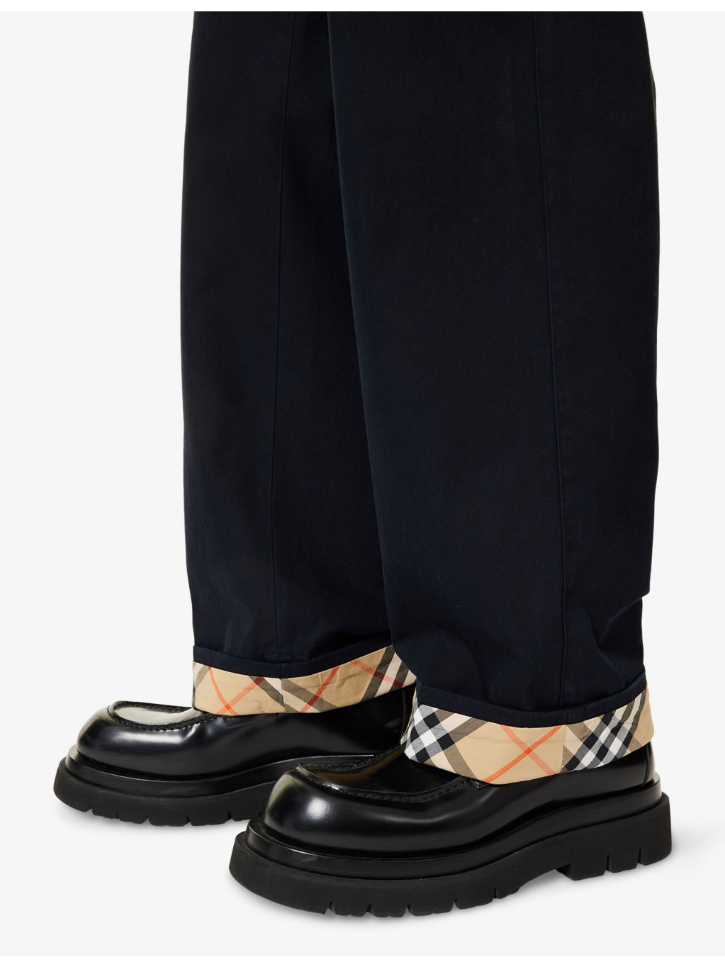 Checked-Print Relaxed-Fit Cotton Trousers - 6