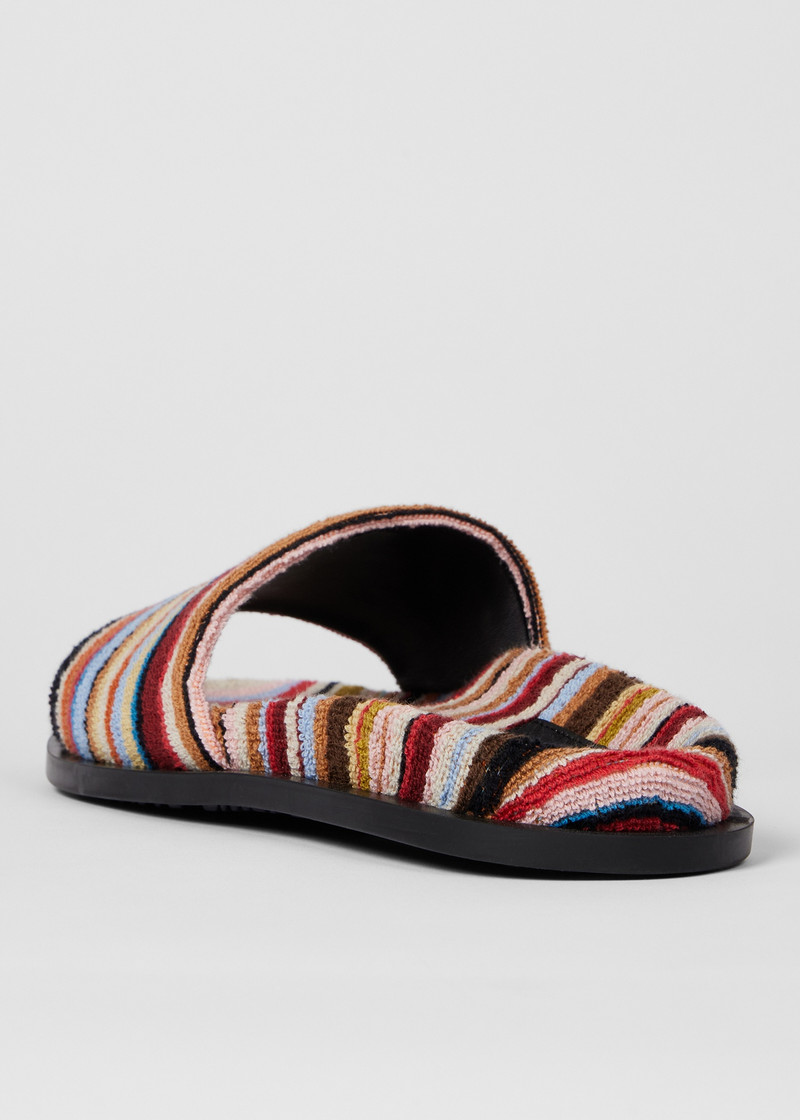 'Signature Stripe' Towelling 'Dru' Slides 4