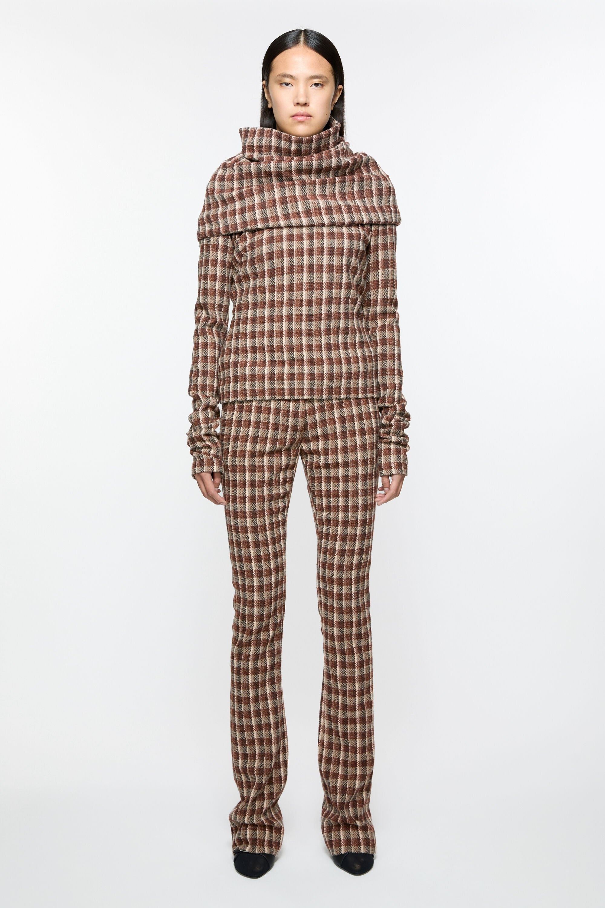 Check tailored trousers - Beige/brown - 2