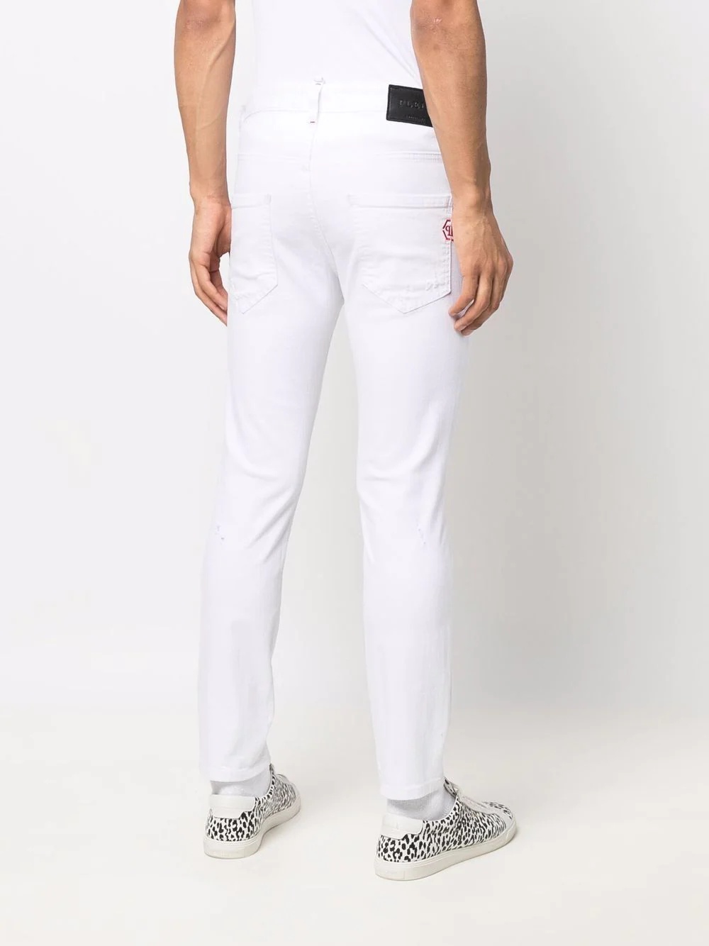 embroidered-logo straight-cut jeans - 4