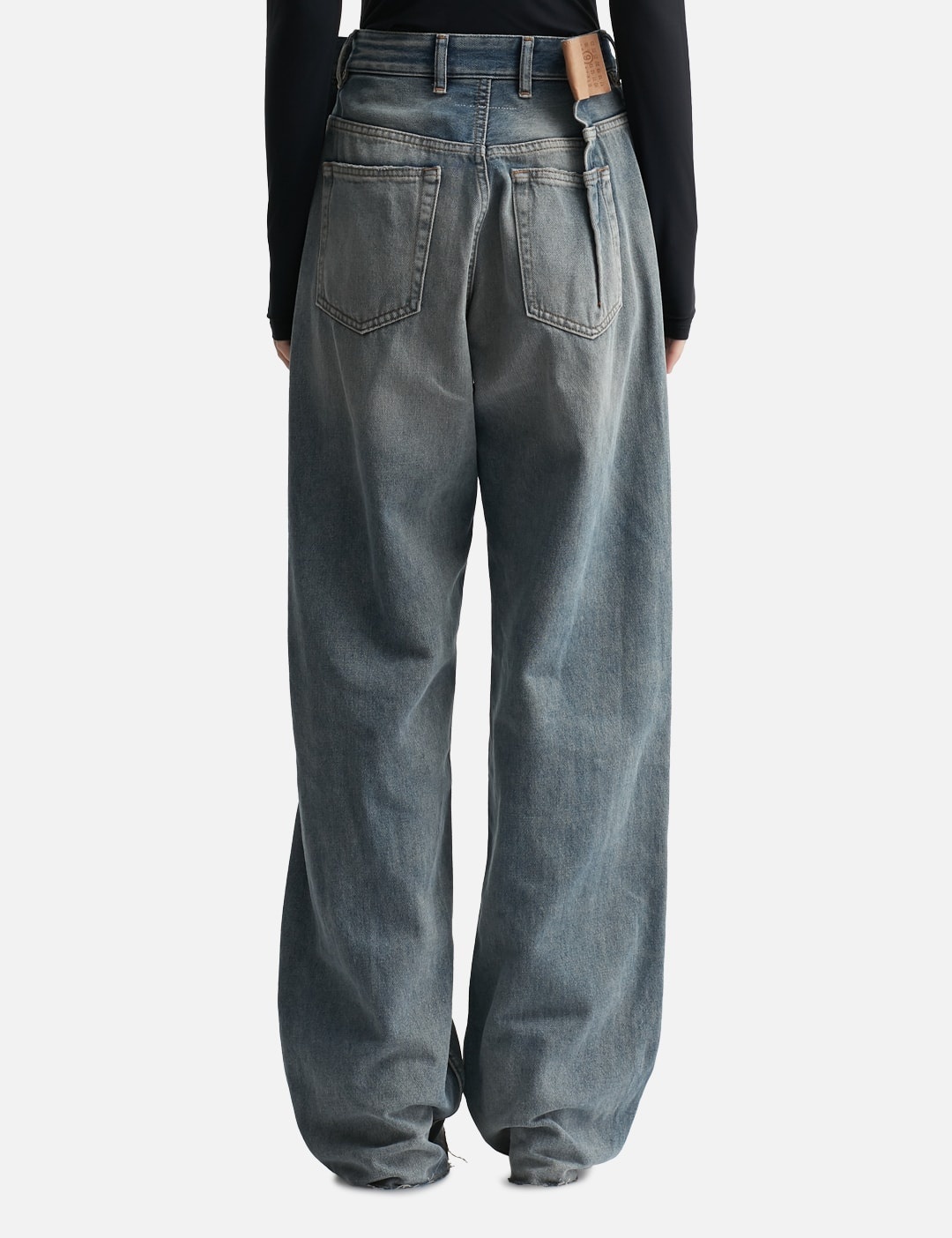 MM6 Maison Margiela AGED DENIM JEANS | hbx | REVERSIBLE