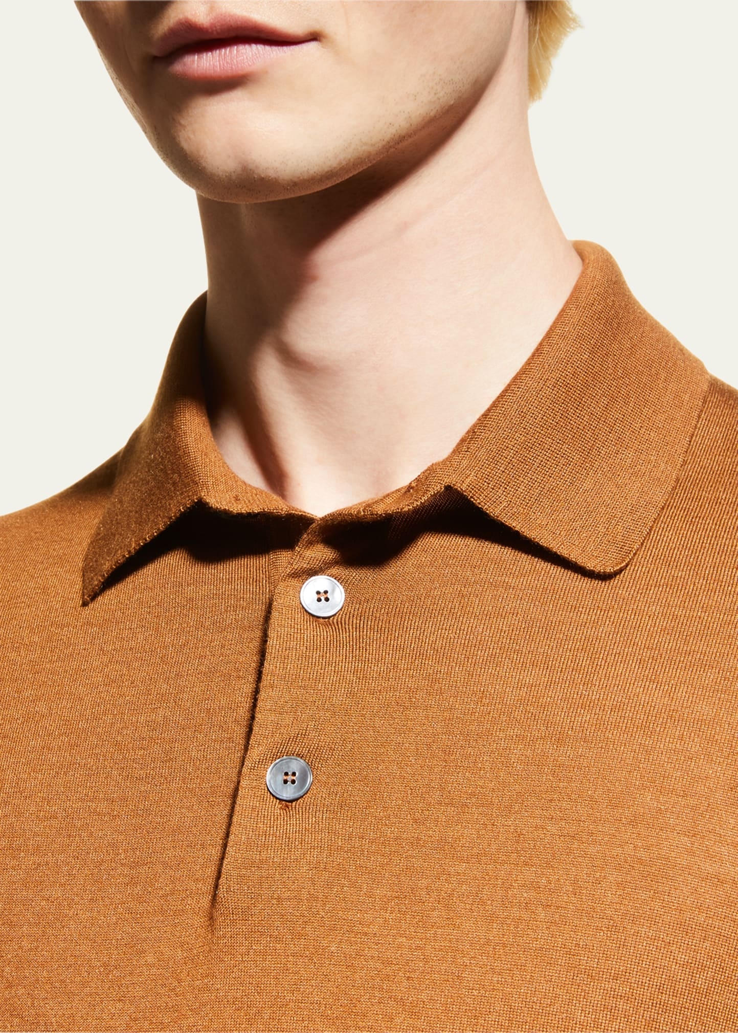 Men's Cashmere-Silk Polo Shirt - 5