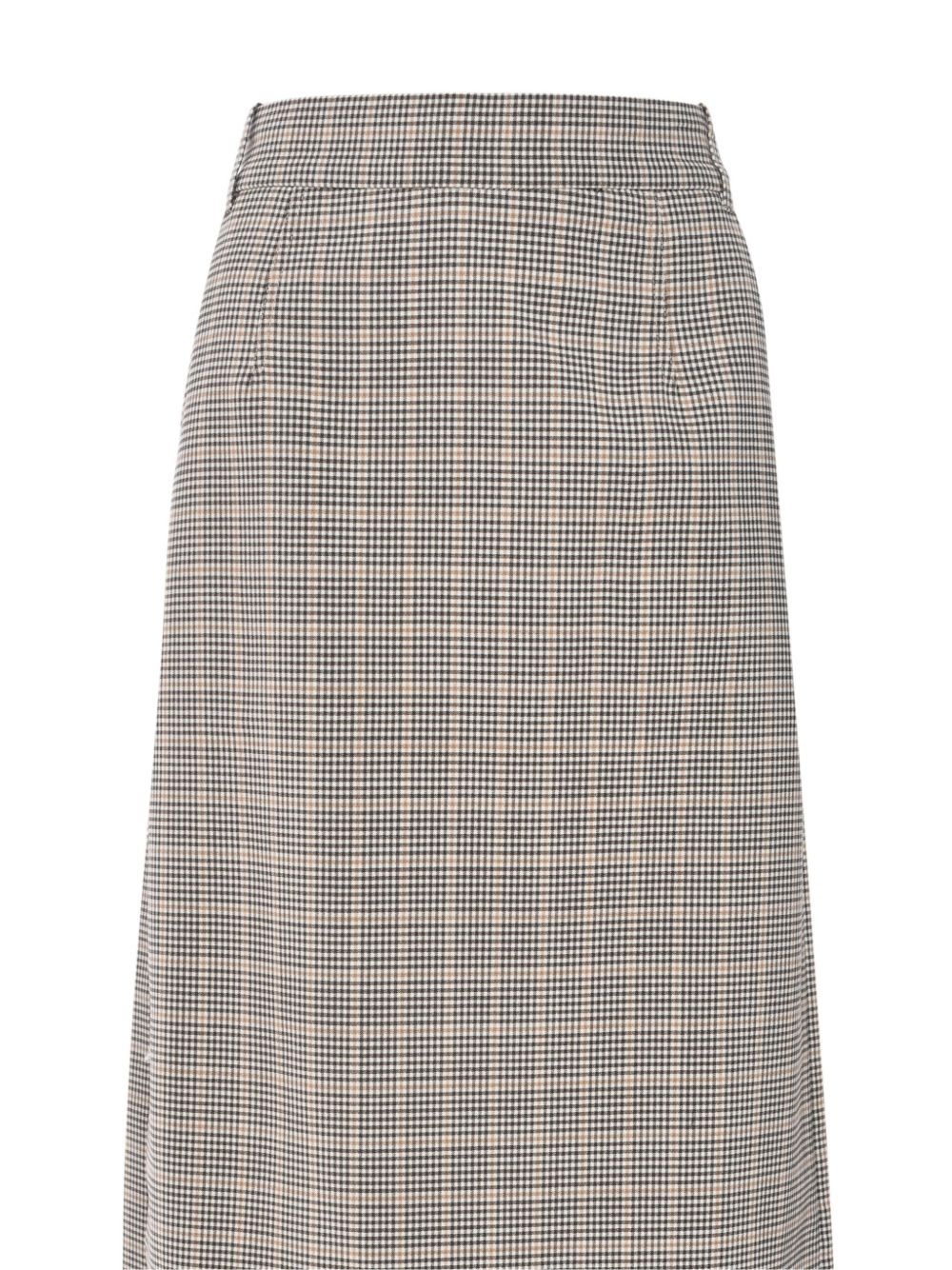 checked midi skirt - 4
