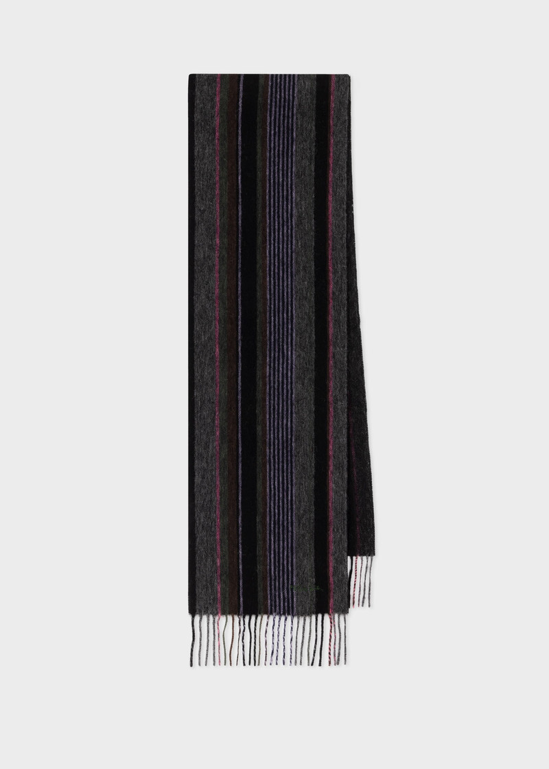 Multi Stripe Lambswool Scarf 1