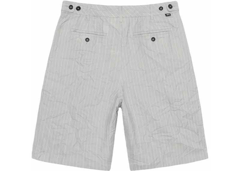Stüssy Stussy Volume Pleated Stripe Wrinkled Short Grey outlook