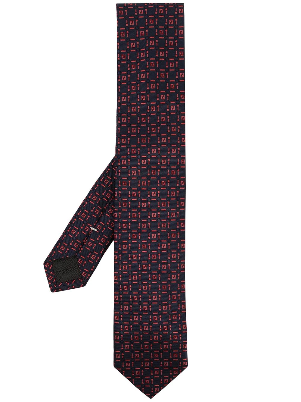 monogram silk tie - 1