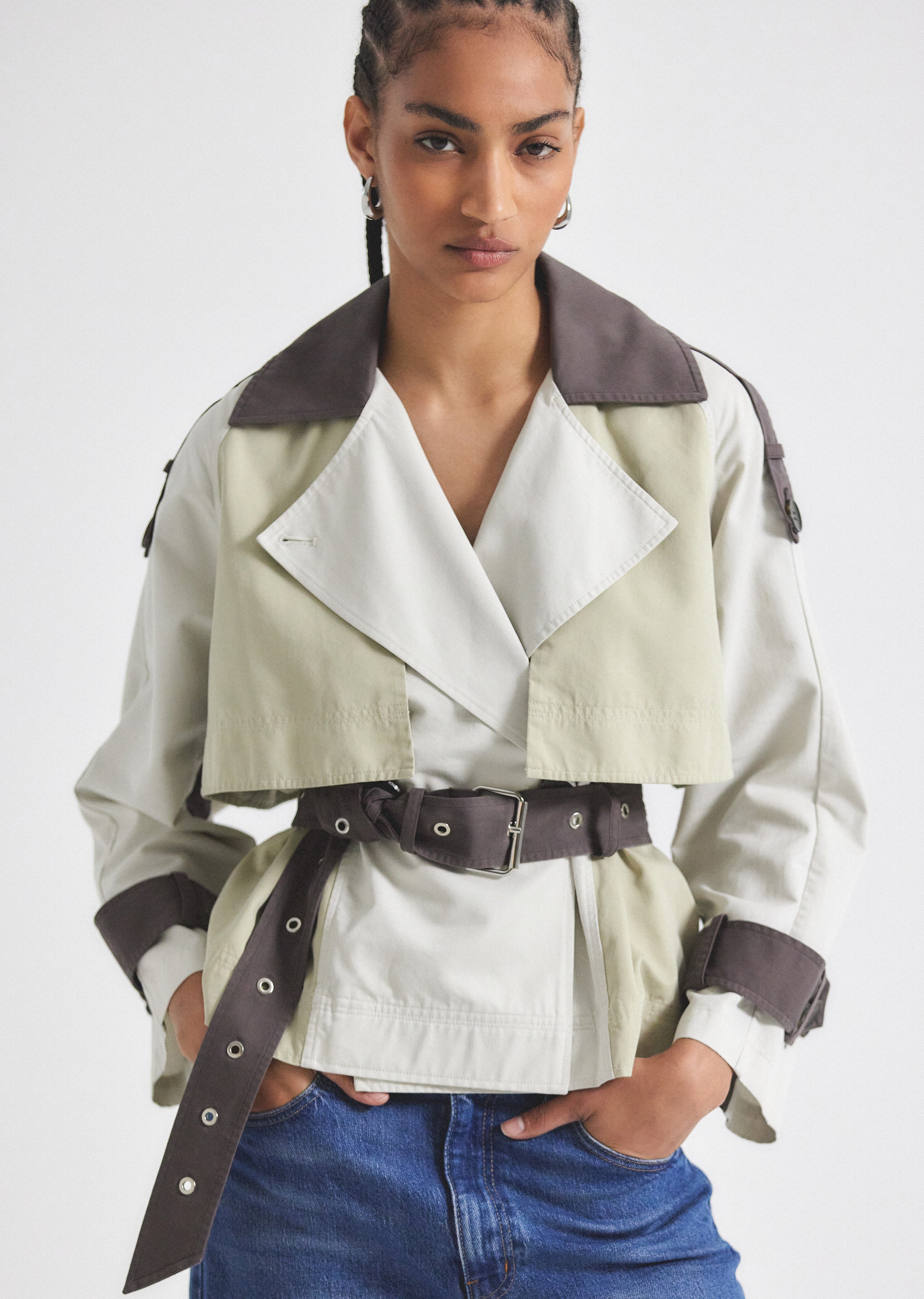 INES CROPPED TRENCH JACKET - 4