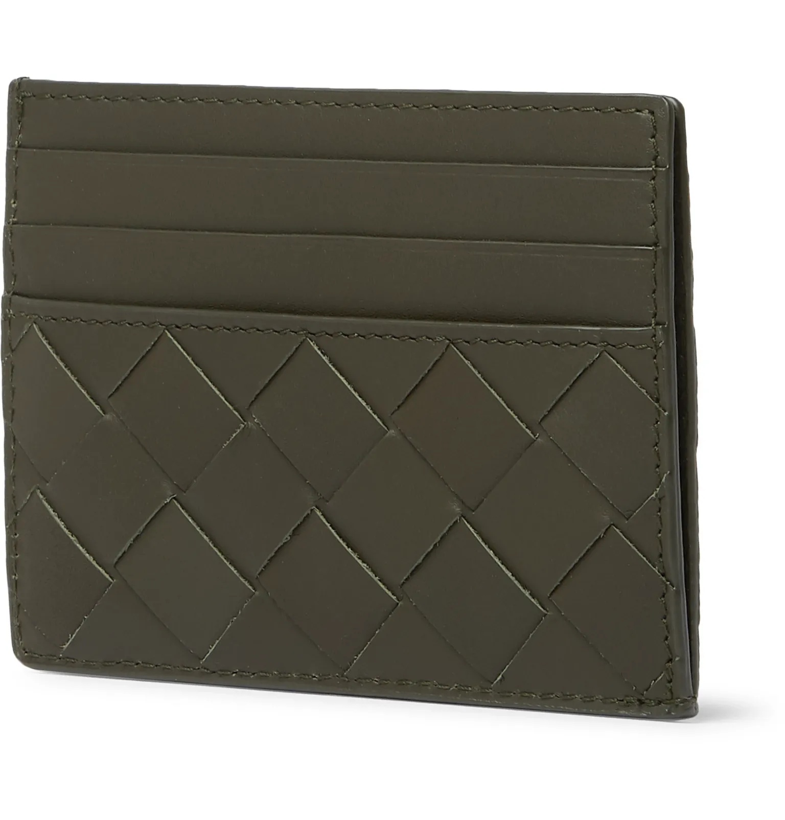 Intrecciato Leather Cardholder - 3