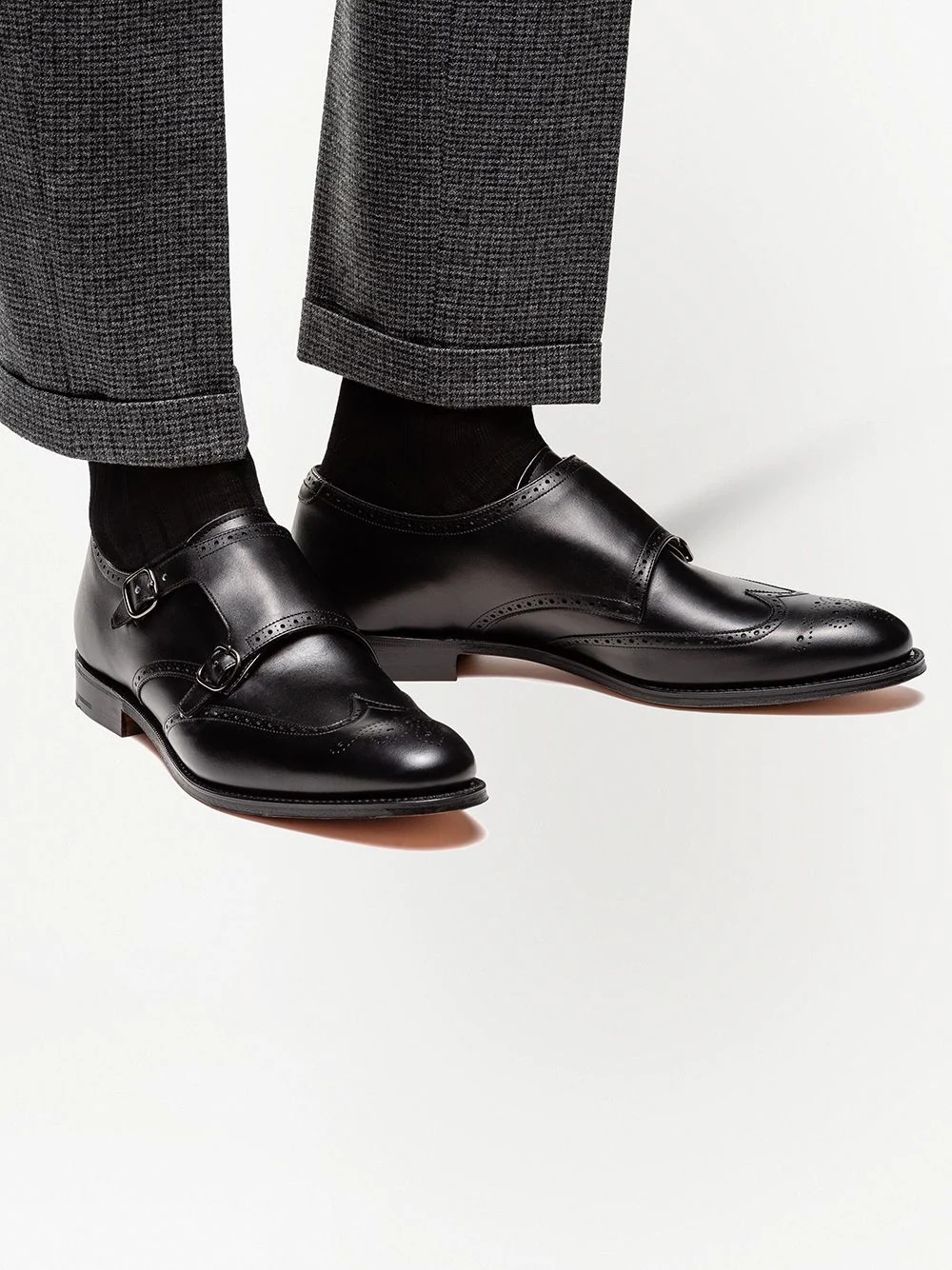 Shanghai monk strap leather shoes - 5