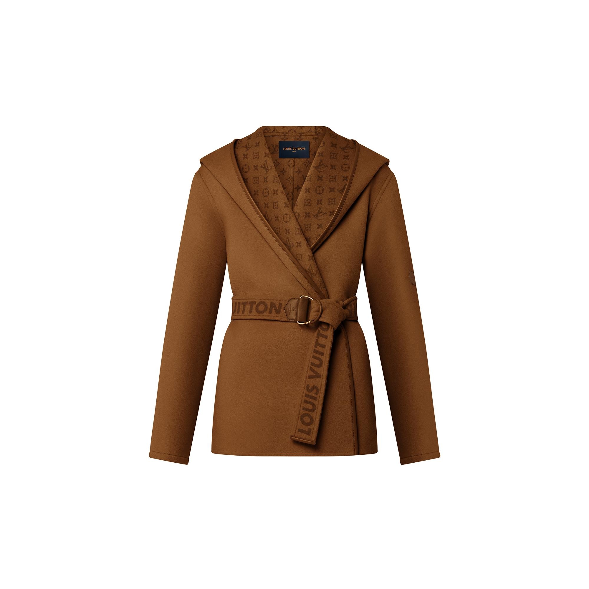 Signature Double Face Short Wrap Coat - 1