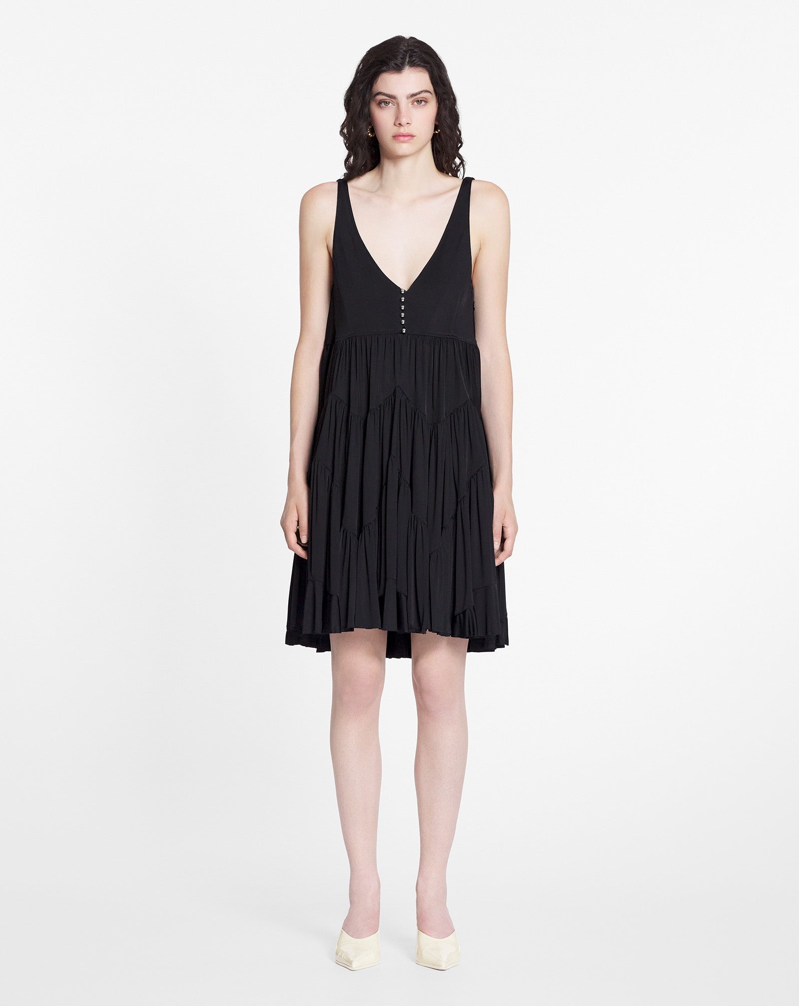 SHORT GATHERED SLEEVELESS DRESS - 2