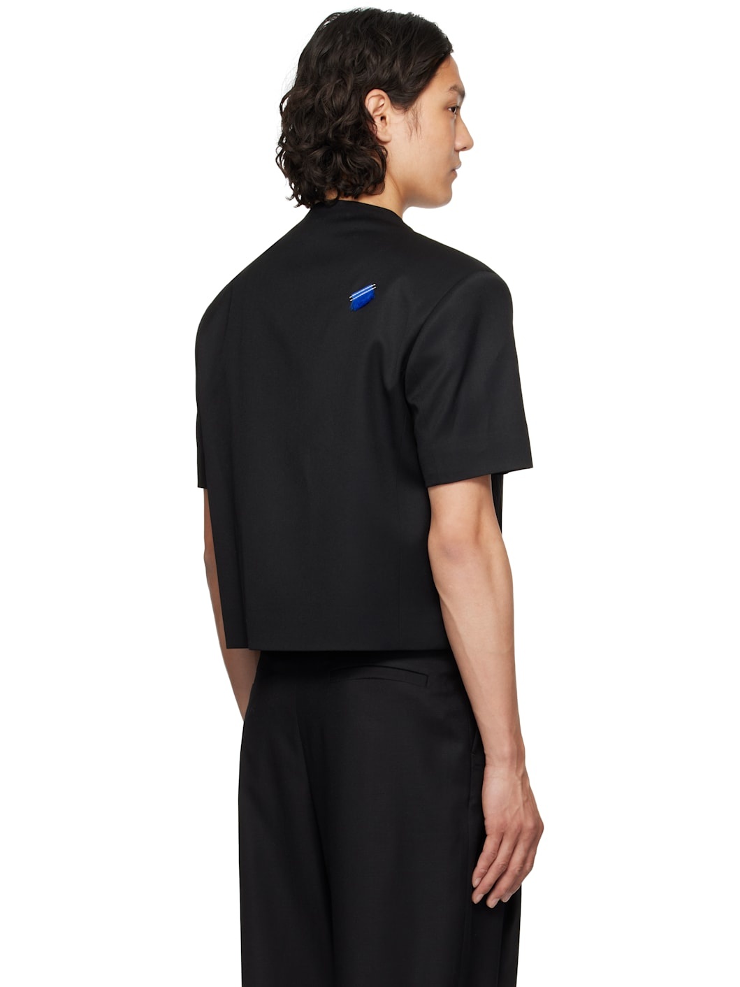 Black Set-Up Blazer Overshirt - 3