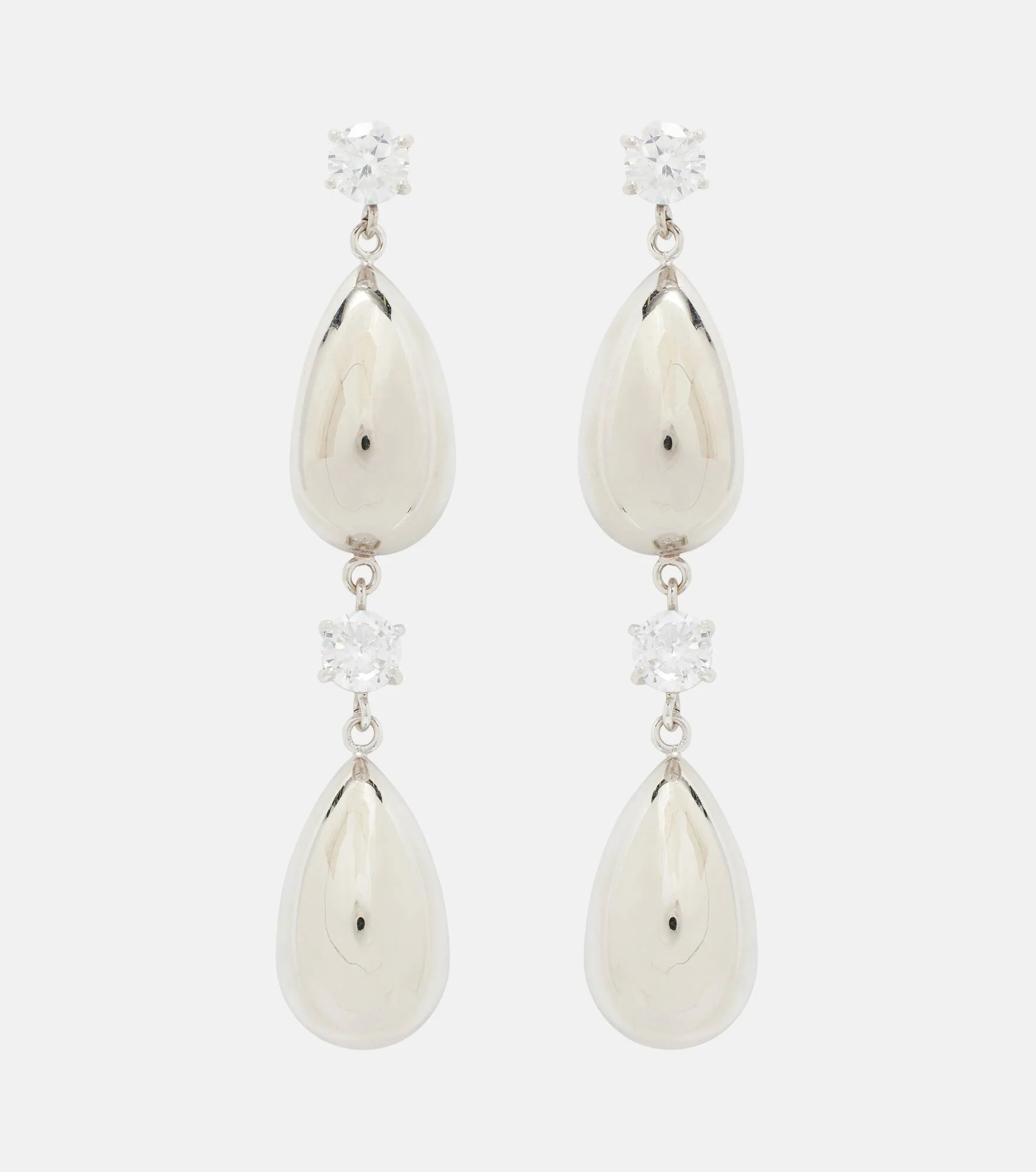 Crystal-embellished drop earrings - 1