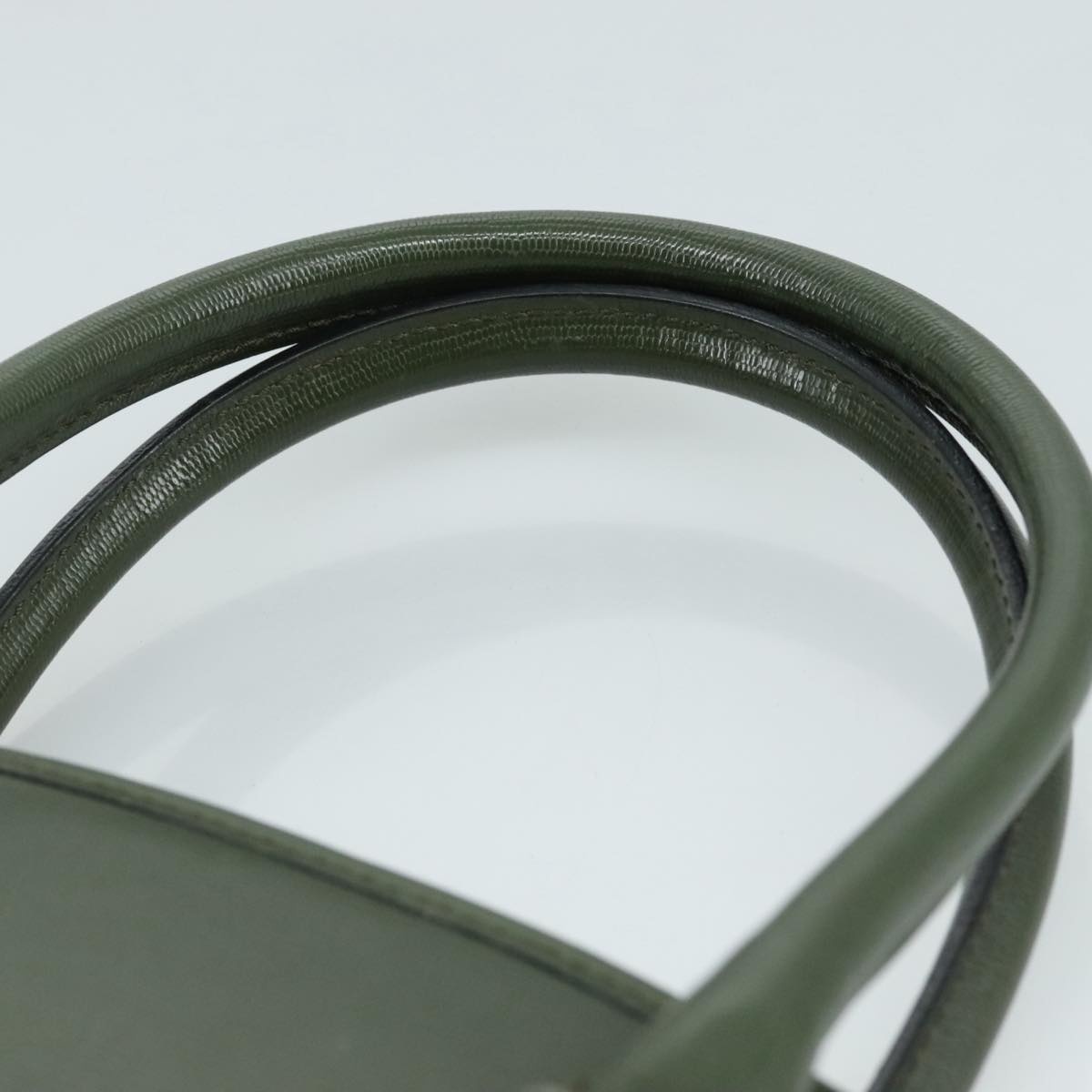 CELINE Hand Bag Leather Khaki - 8