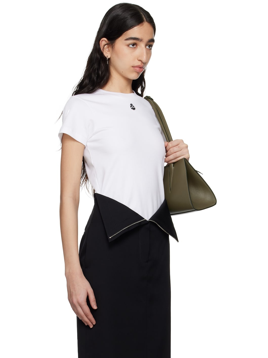 White Cut & Sew T-shirt - 2