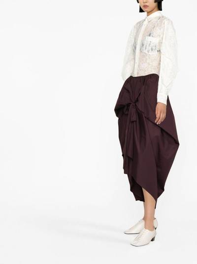 CECILIE BAHNSEN asymmetric bow-detail skirt outlook