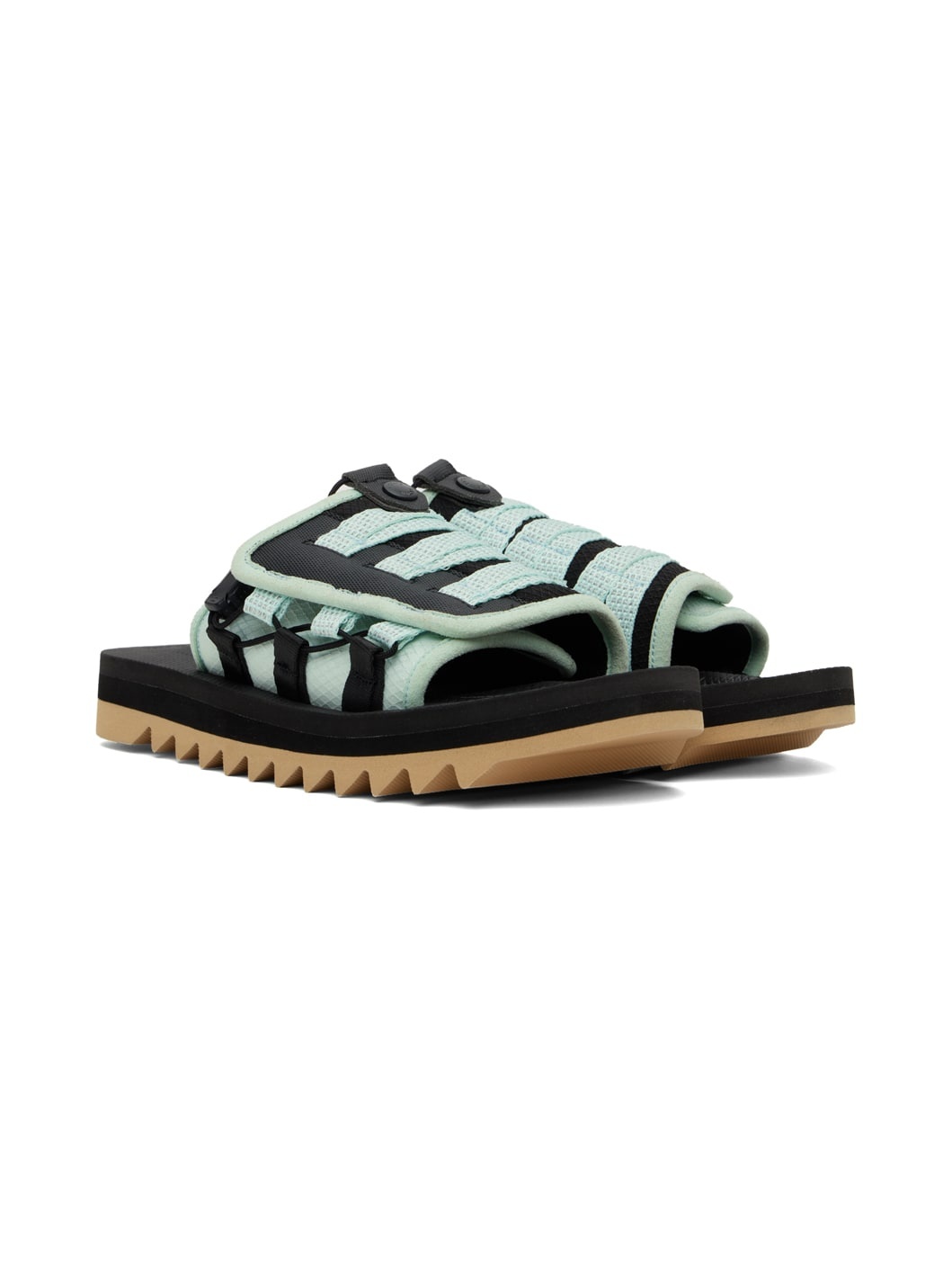 Black & Green DAO-2ab2 Sandals - 4