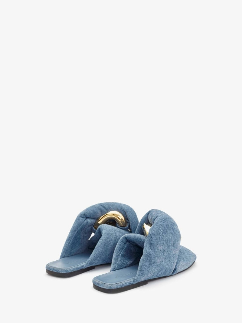 CHAIN TWIST LEATHER FLATS 3