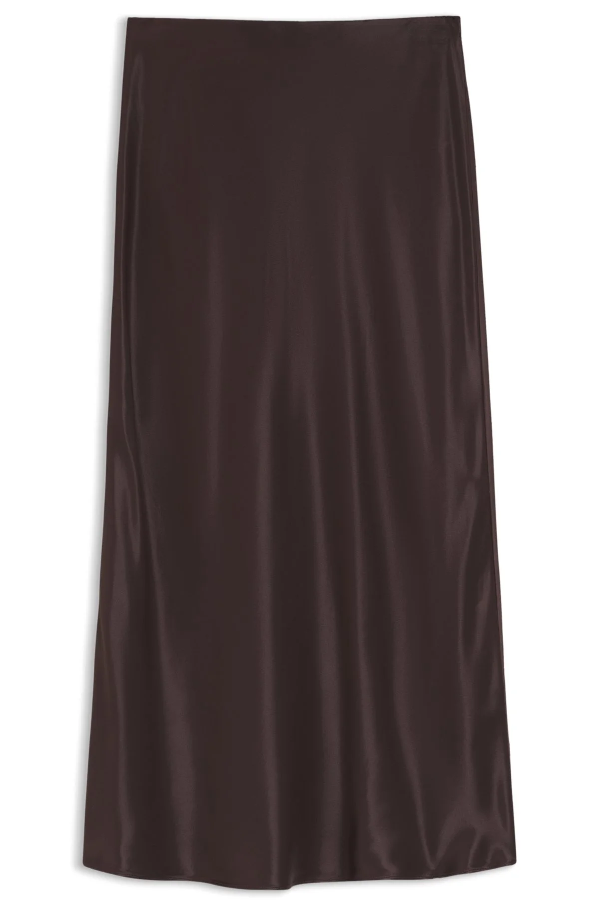 MIDI-LENGTH A-LINE SKIRT IN LUSTROUS FABRIC - 1