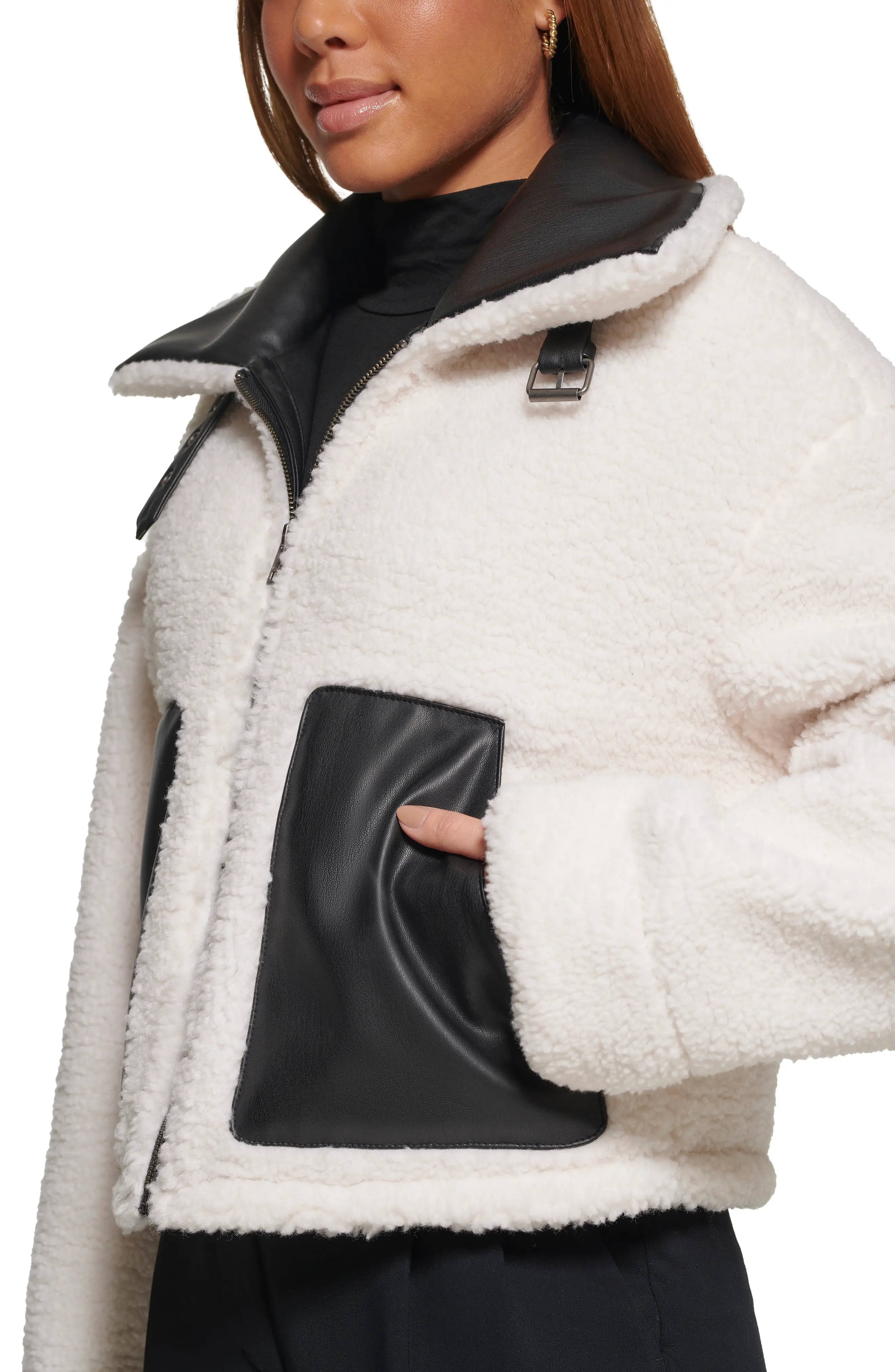 Reversible Faux Shearling Jacket - 6