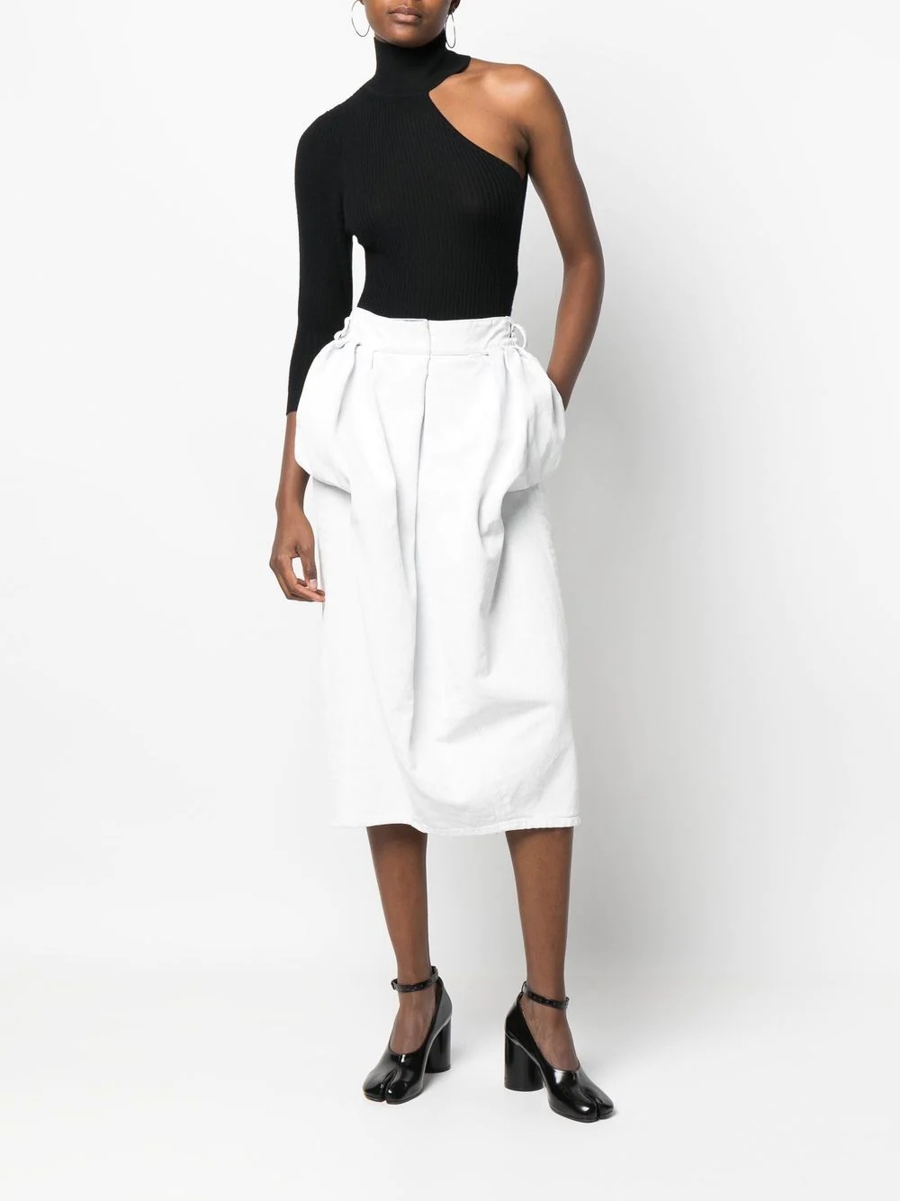 high-waisted midi-skirt - 2