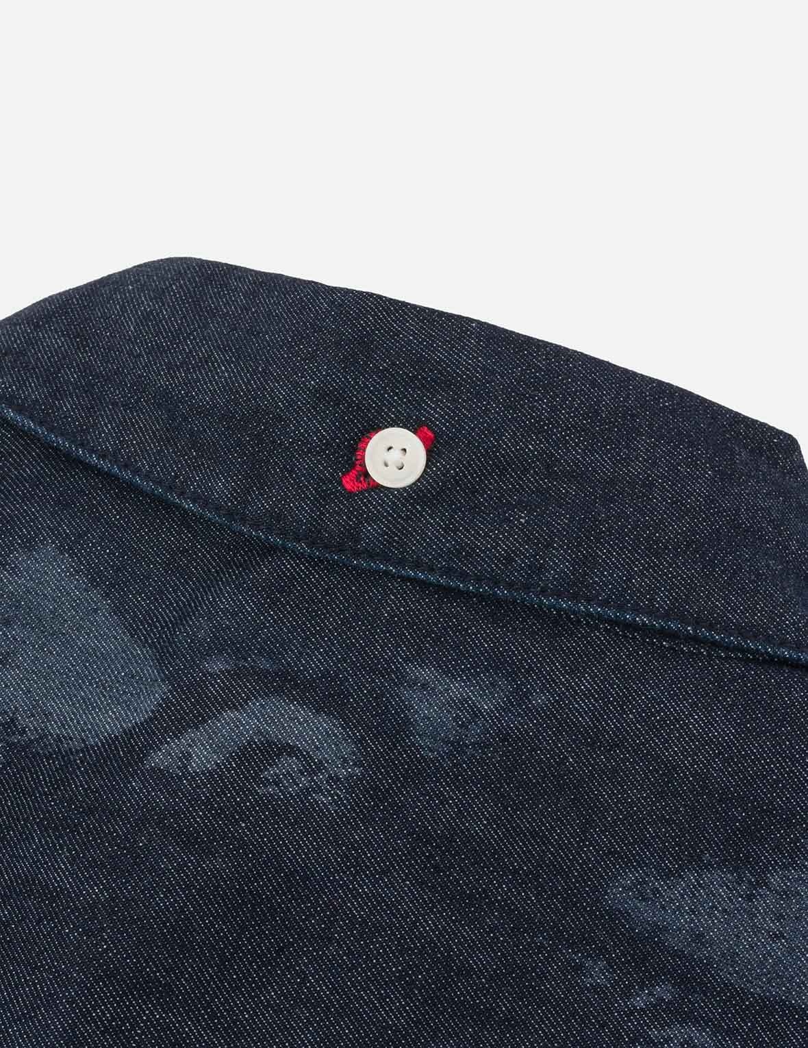 Hakutaku Laser Printed Relax Fit Denim shirt - 11