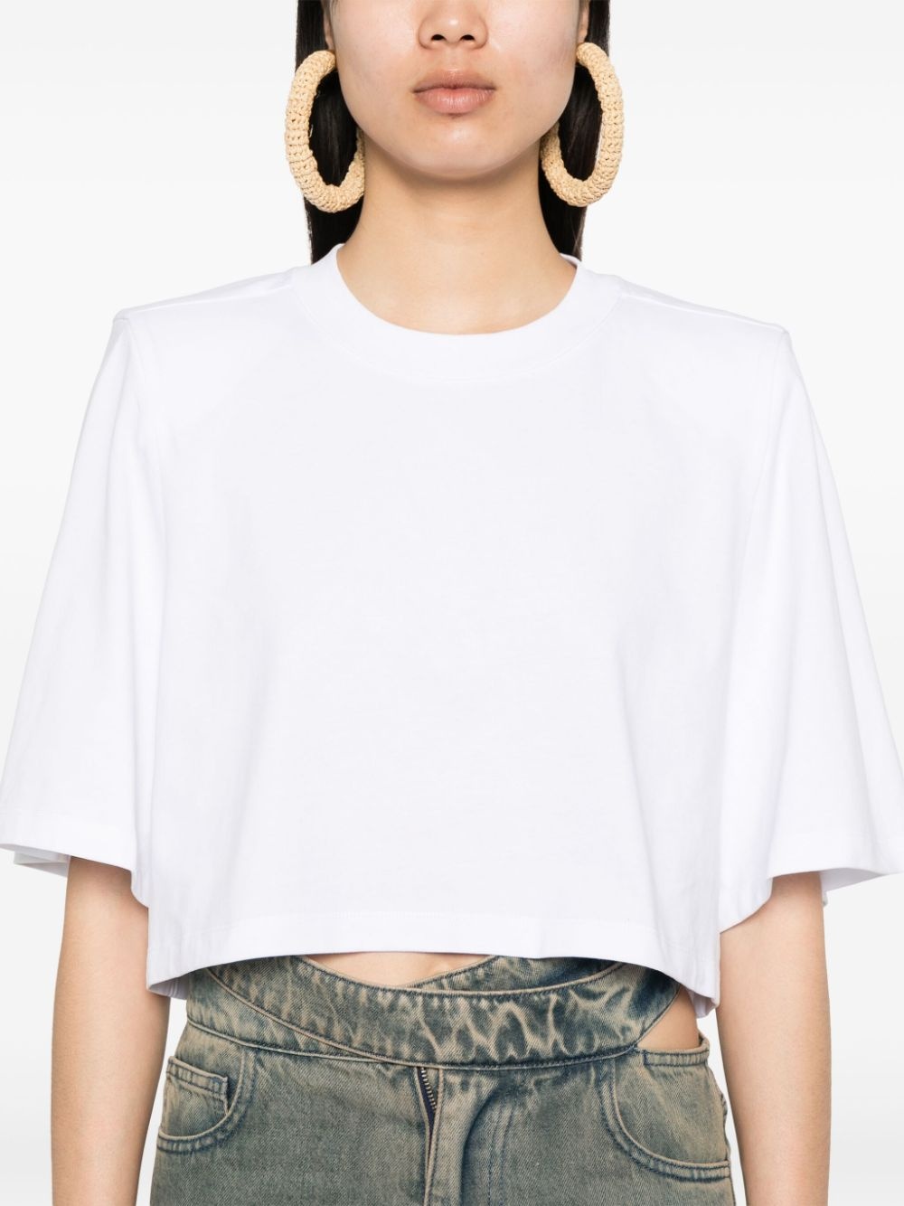 Zaely cotton cropped T-shirt - 5