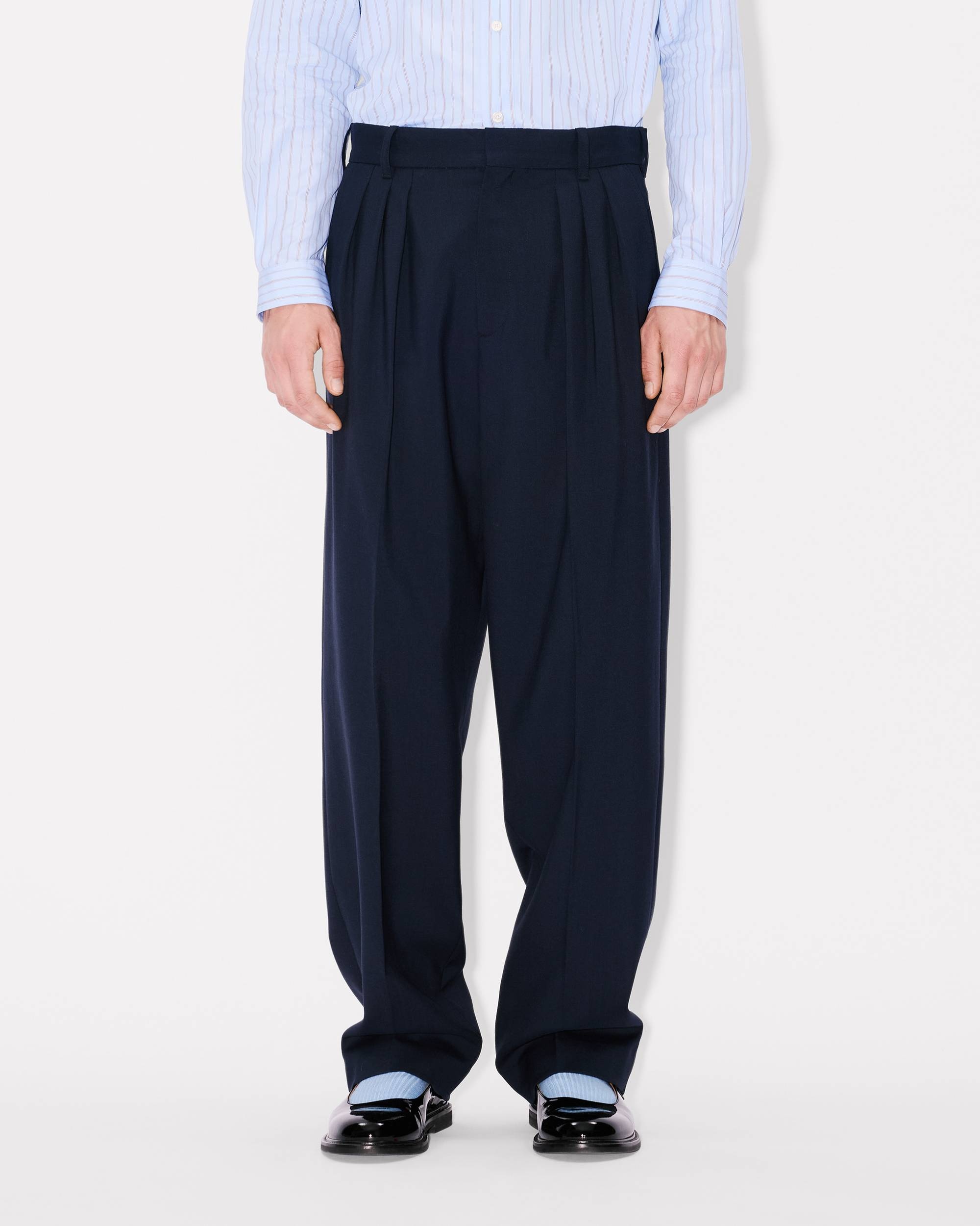 Pleated tailored pants in virgin wool - 4