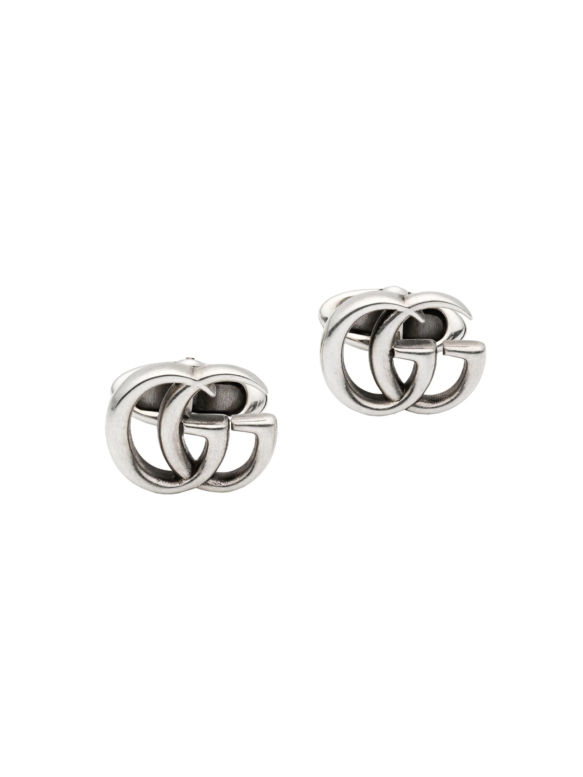 Men's Men's Marmont GG Aged Silver Cufflinks - Silver - 1