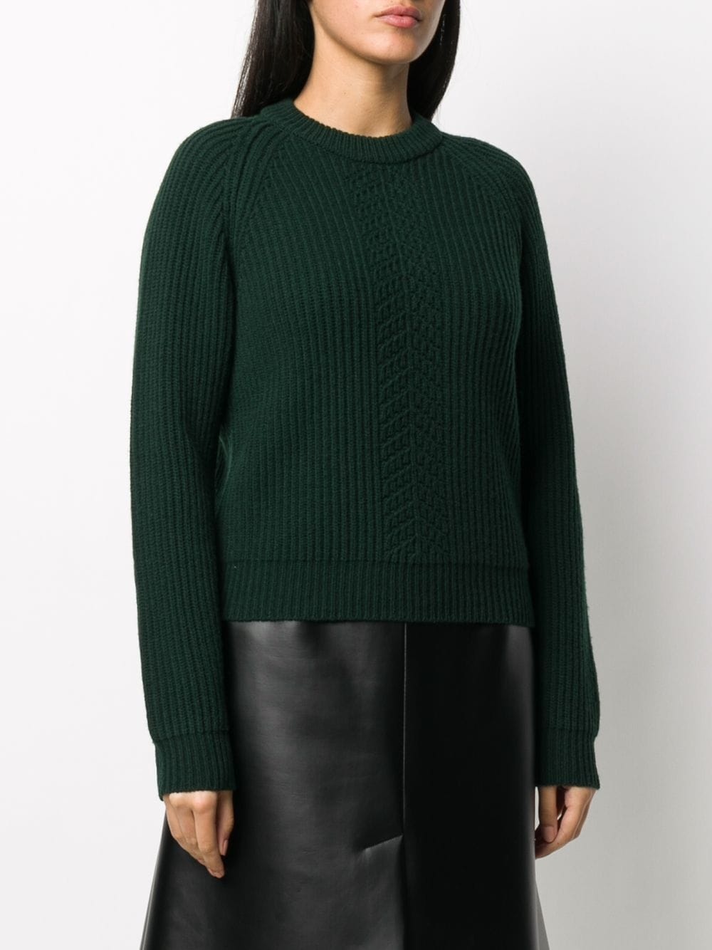 rib-knit wool jumper - 3