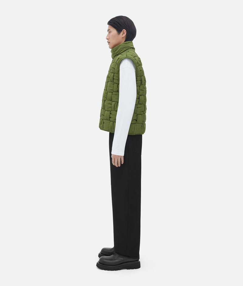 Bottega Veneta padded nylon intreccio gilet outlook
