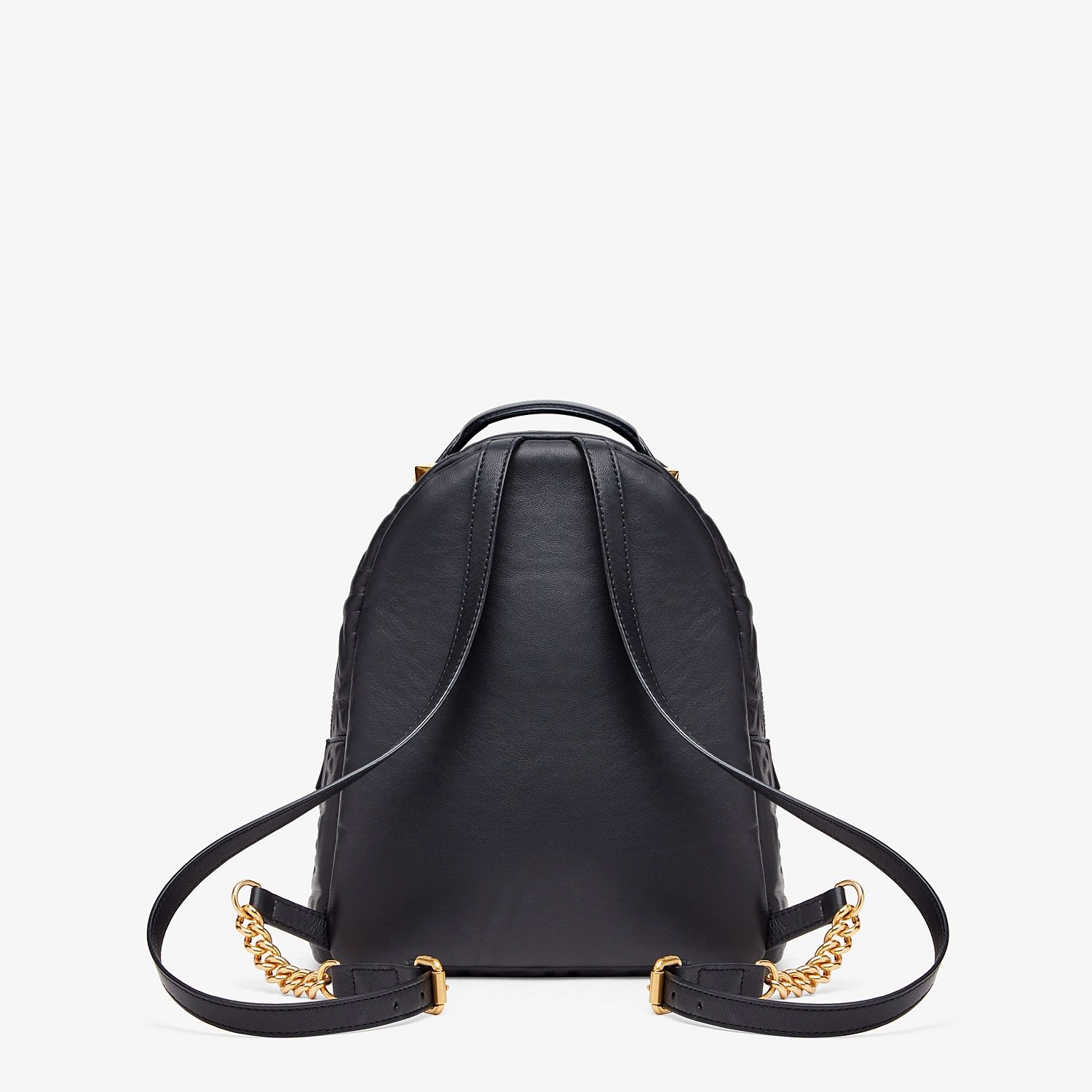 Black leather FF backpack - 4