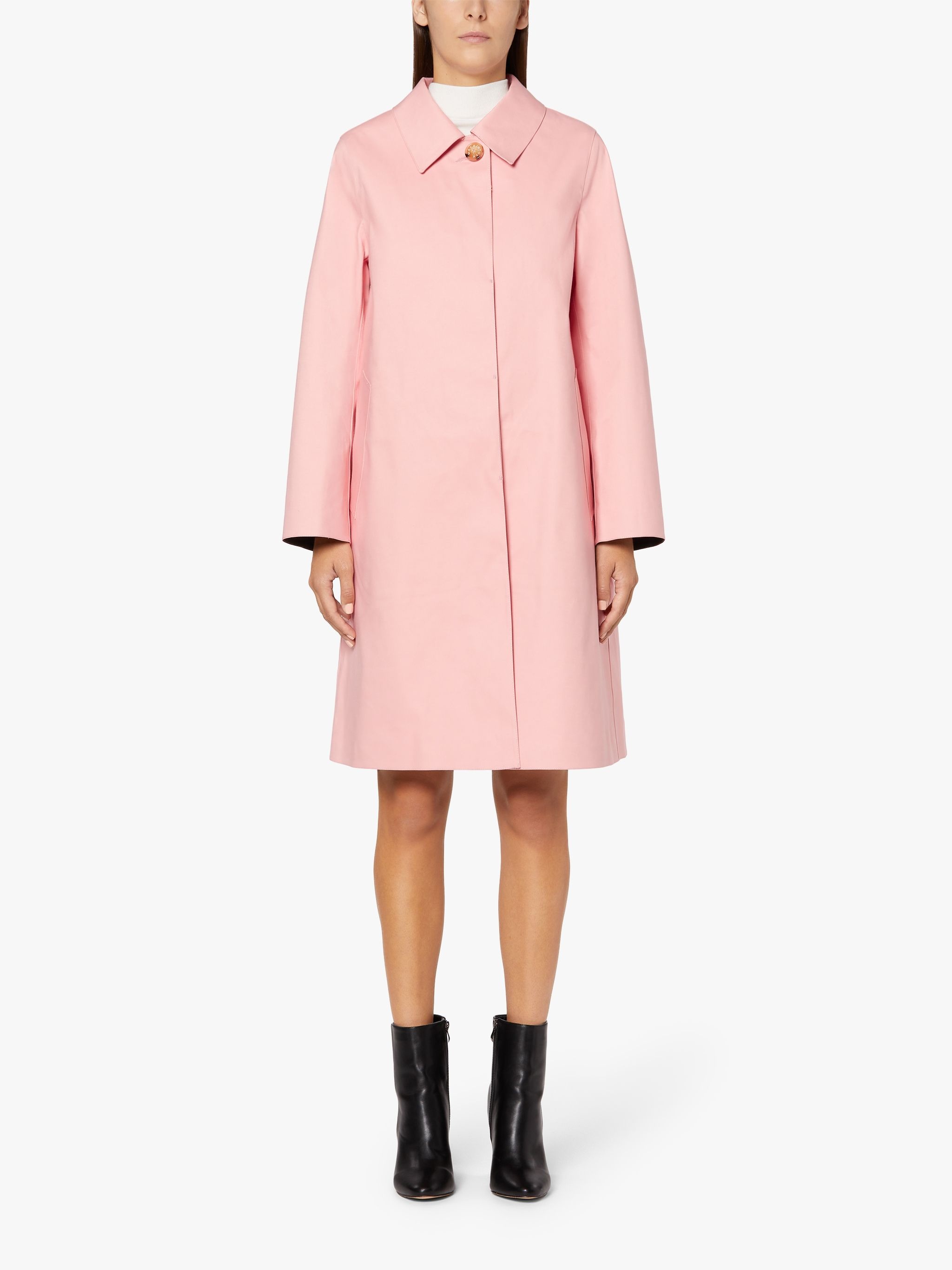 BANTON PINK BONDED COTTON COAT | LR-1032 - 3