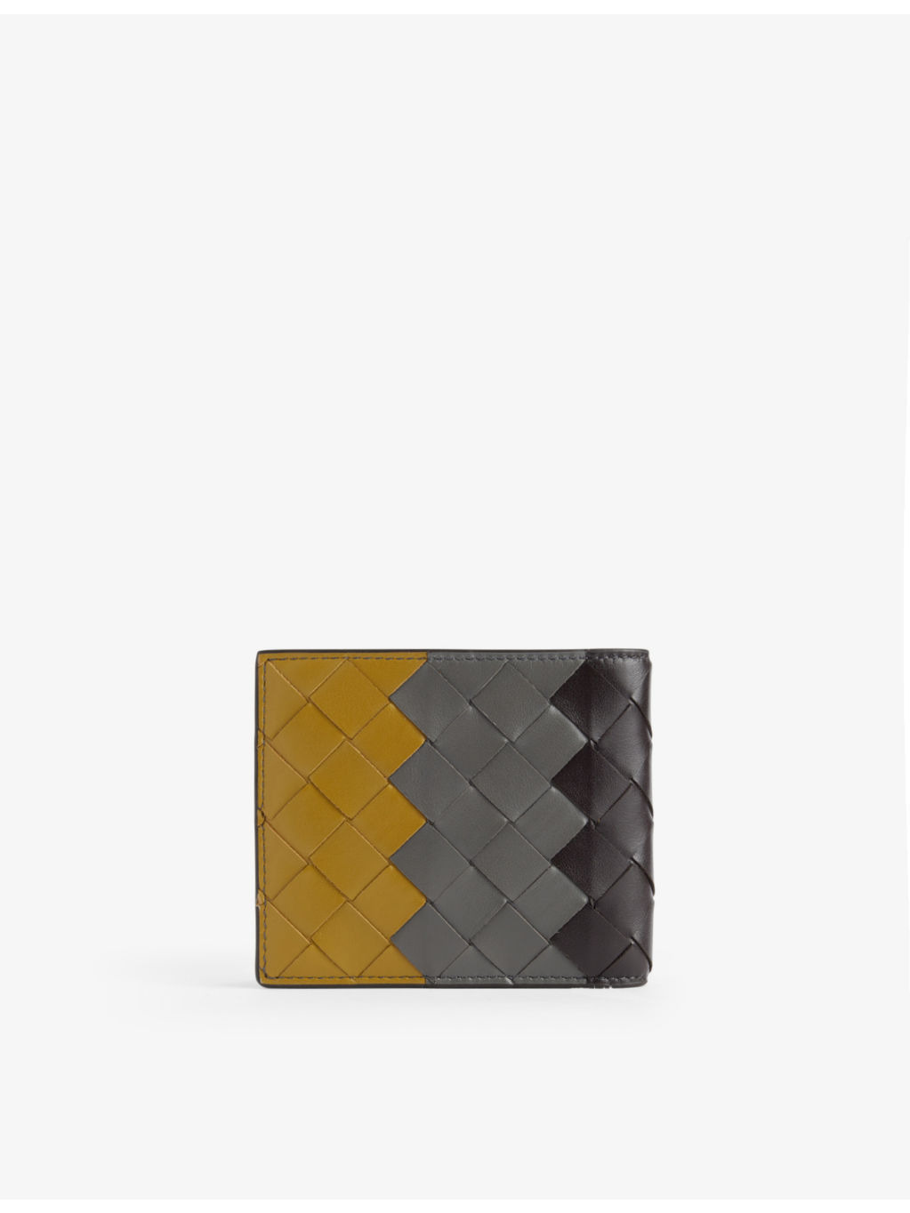 Intrecciato-Weave Leather Bifold Walet - 3