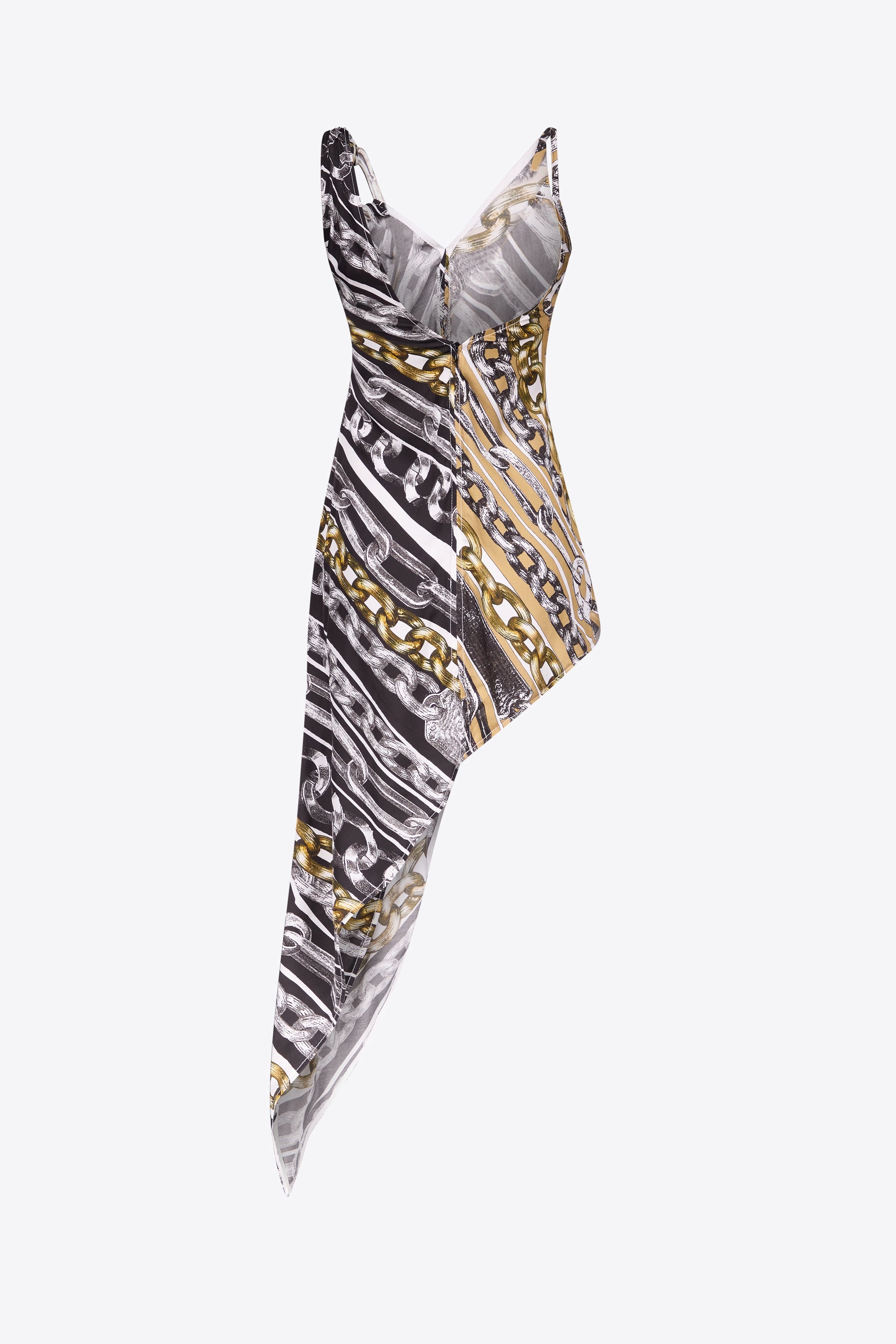 CHAIN PRINTED CRYSTAL LINK SLIP DRESS - 2