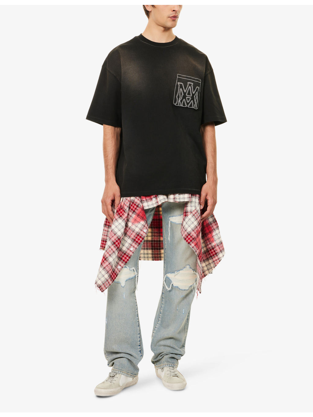 Oversized Patch-Pocket Cotton T-Shirt - 2