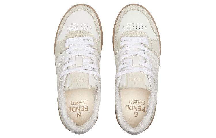 (WMNS) FENDI Match Low Top Suede 'White' 8E8252AHH2F1FHS - 4