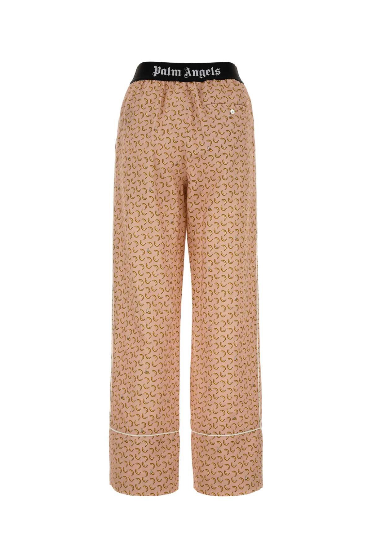 Palm Angels Women Printed Linen Blend Wide-Leg Pant - 2