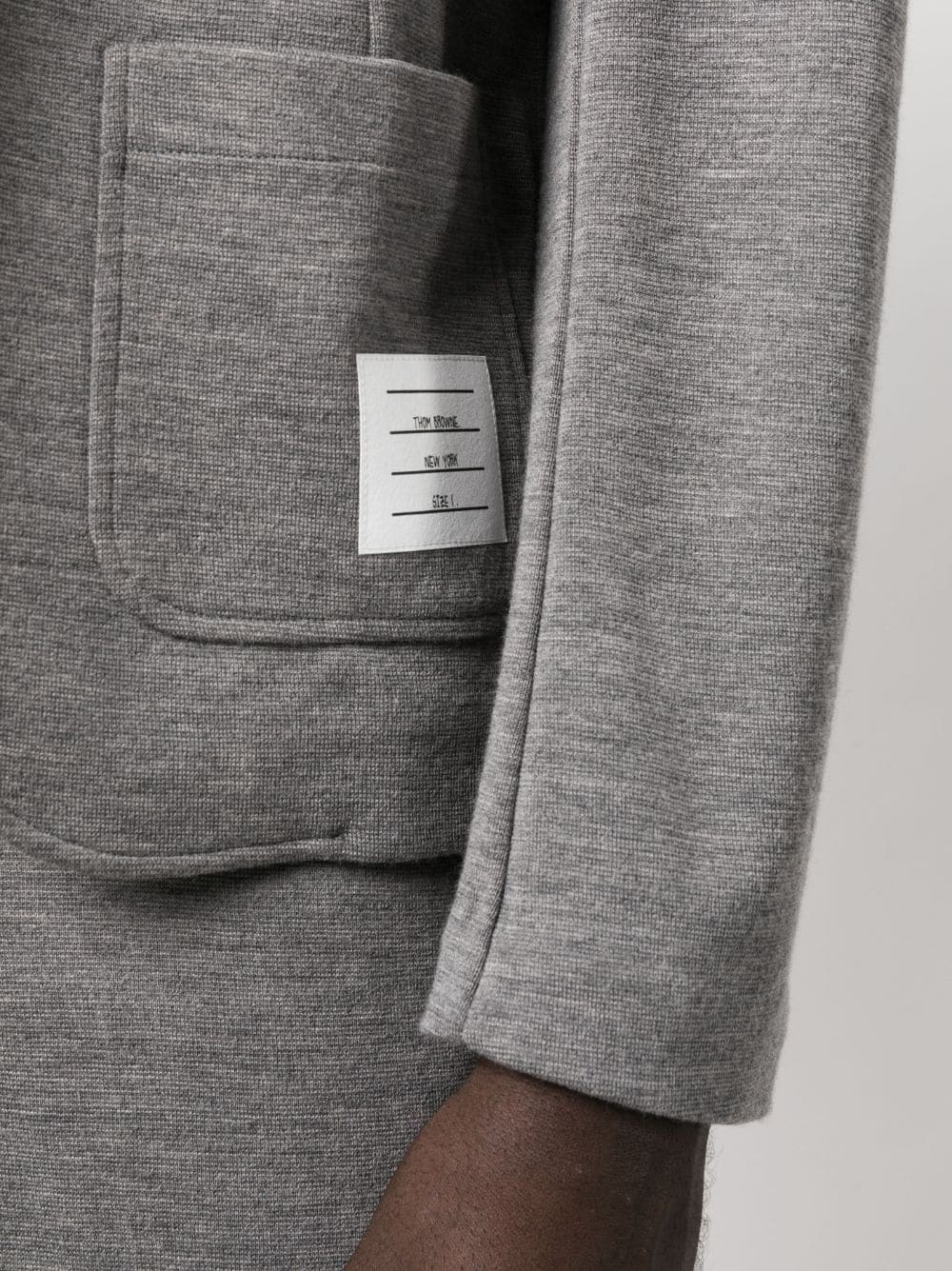 single-breasted button-fastening blazer - 5