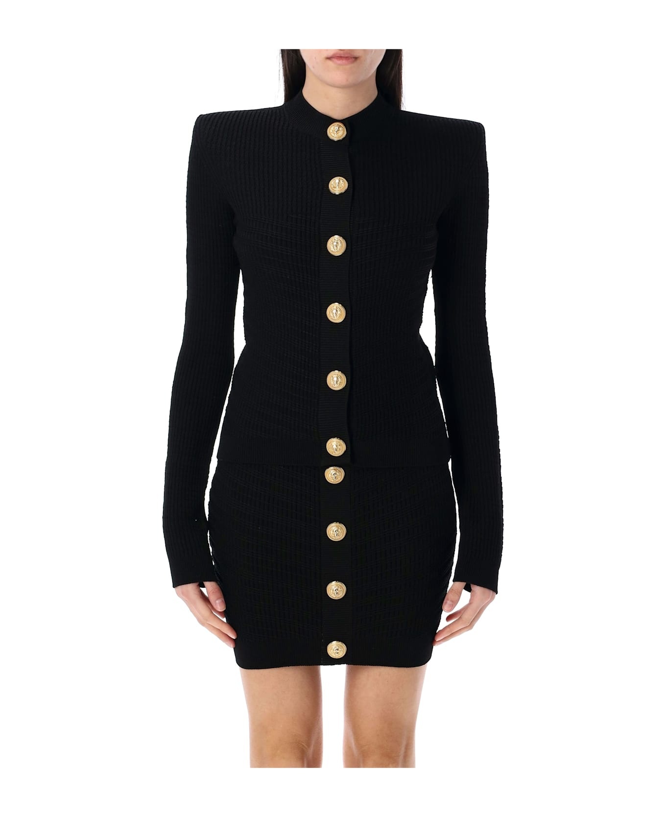 Knit Cardigan With Gold Buttons - 1