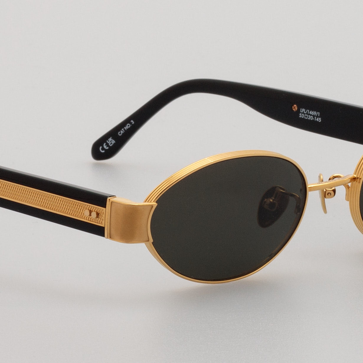 SADIE OVAL SUNGLASSES IN YELLOW GOLD - 5