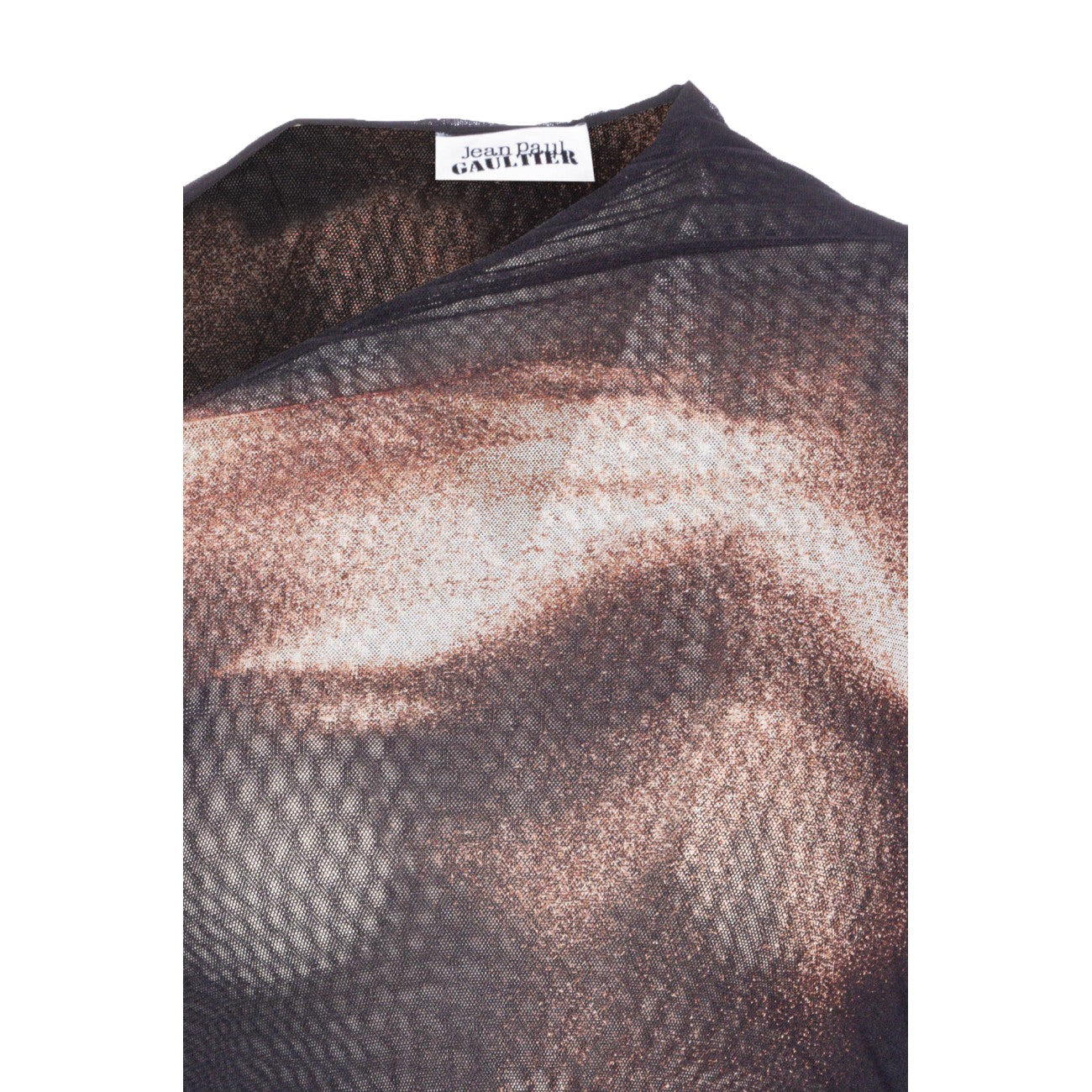 Jean Paul Gaultier Women Body Dust Print Asymmetric Crop Top - 4