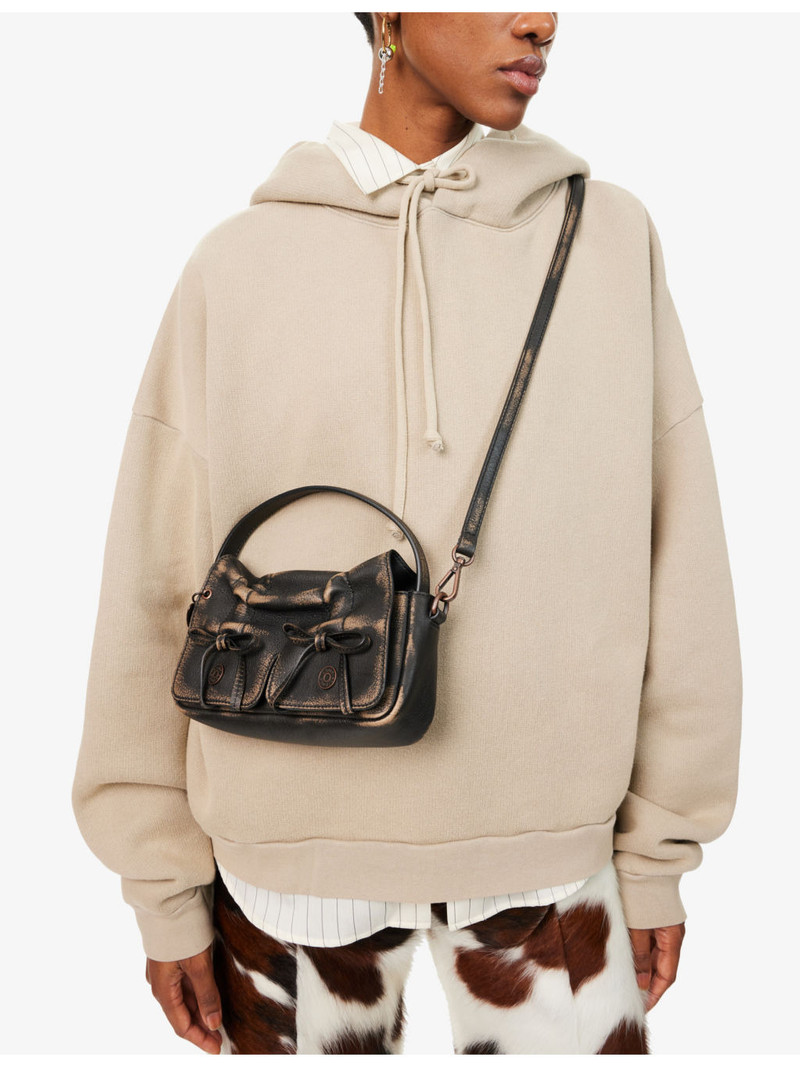 Acne Studios Multipocket micro leather cross-body bag outlook