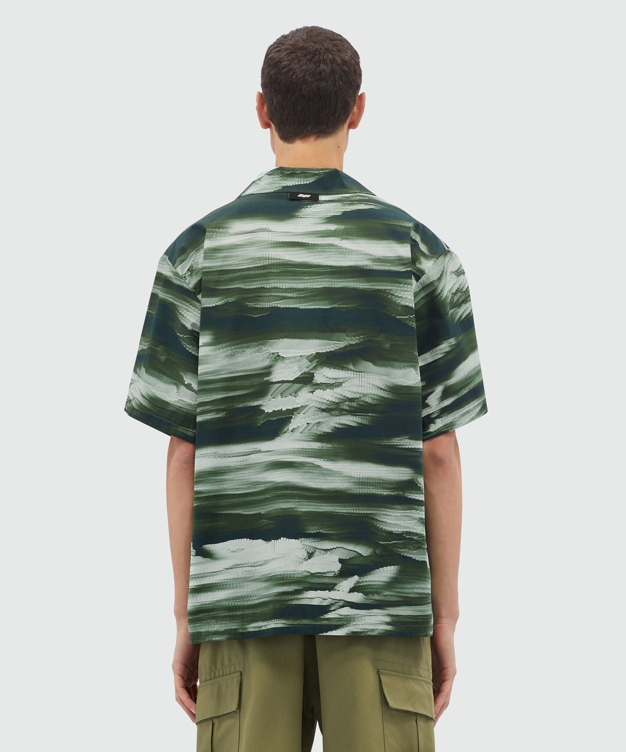 Poplin bowling shirt with collection grpahics - 3
